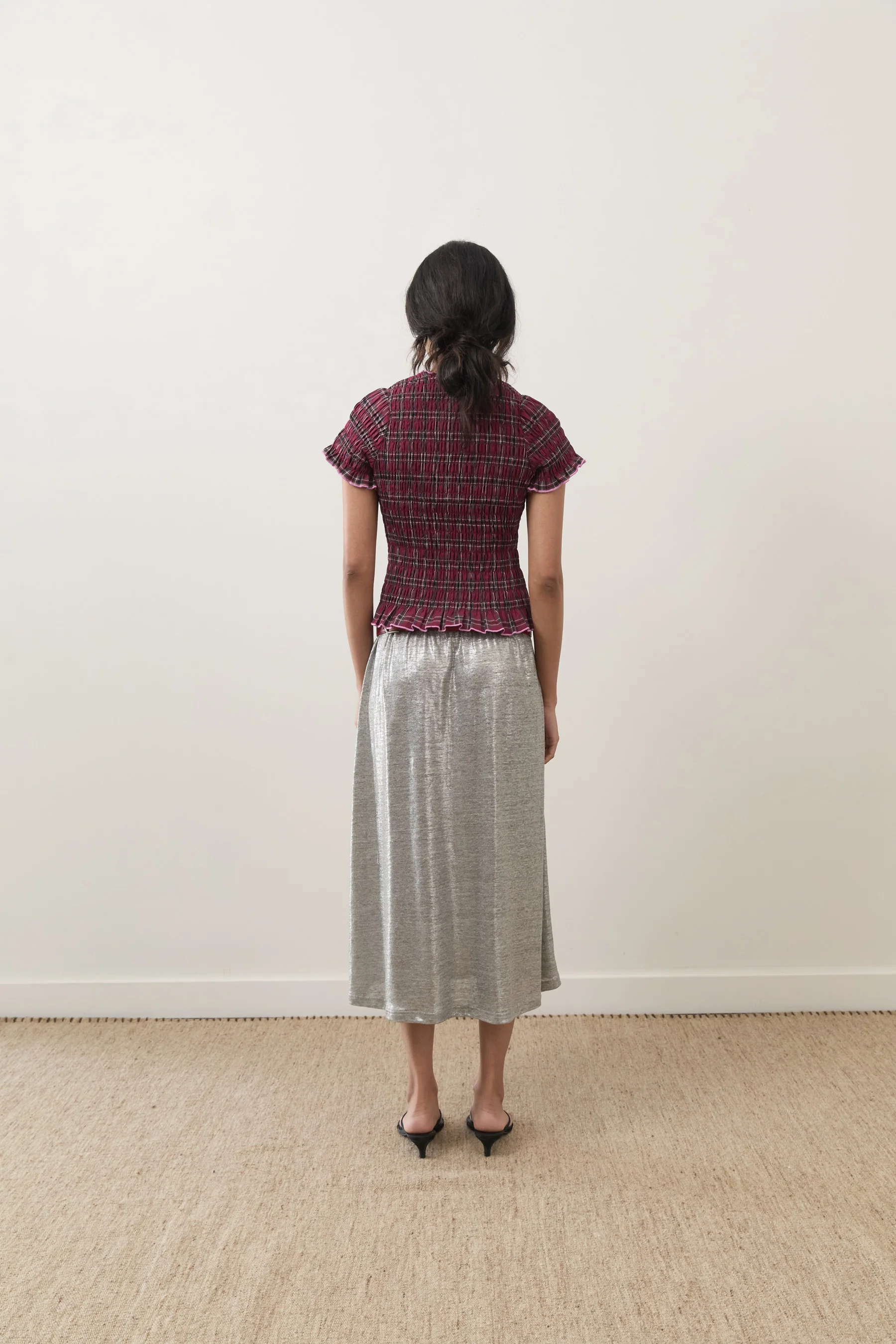 Aubergine Ruched Tee - Image 10