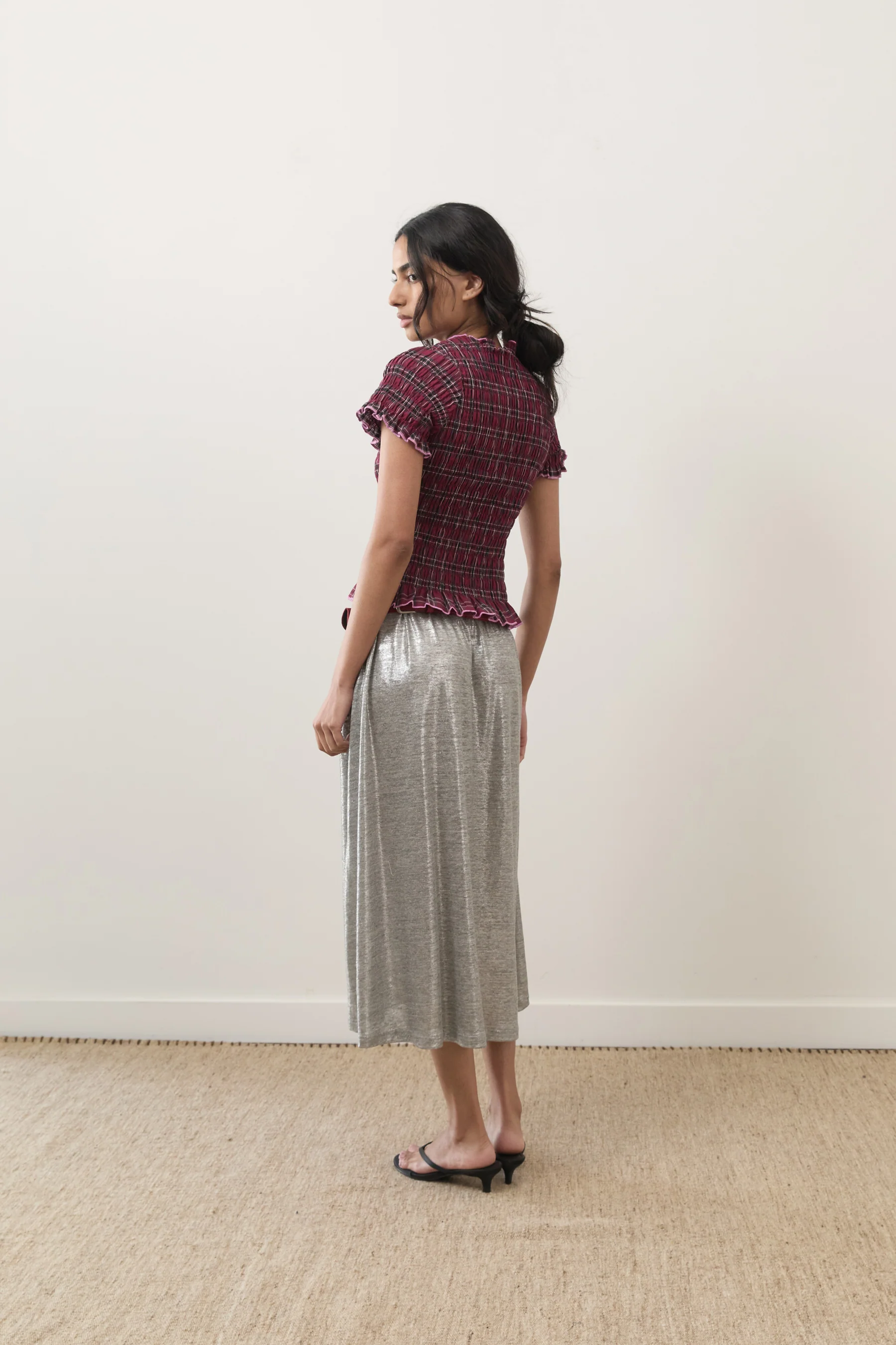 Aubergine Ruched Tee - Image 11
