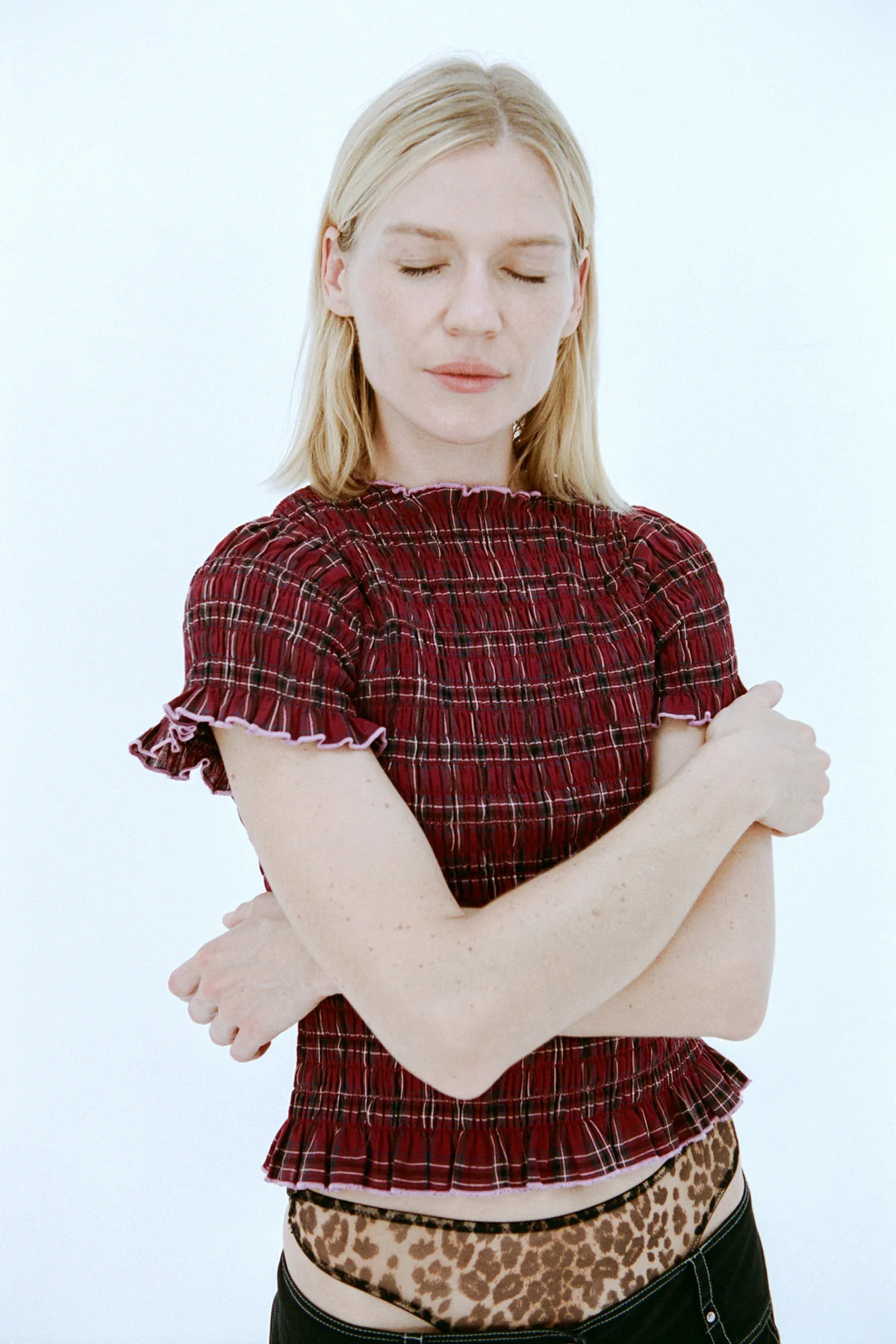 Aubergine Ruched Tee - Image 3