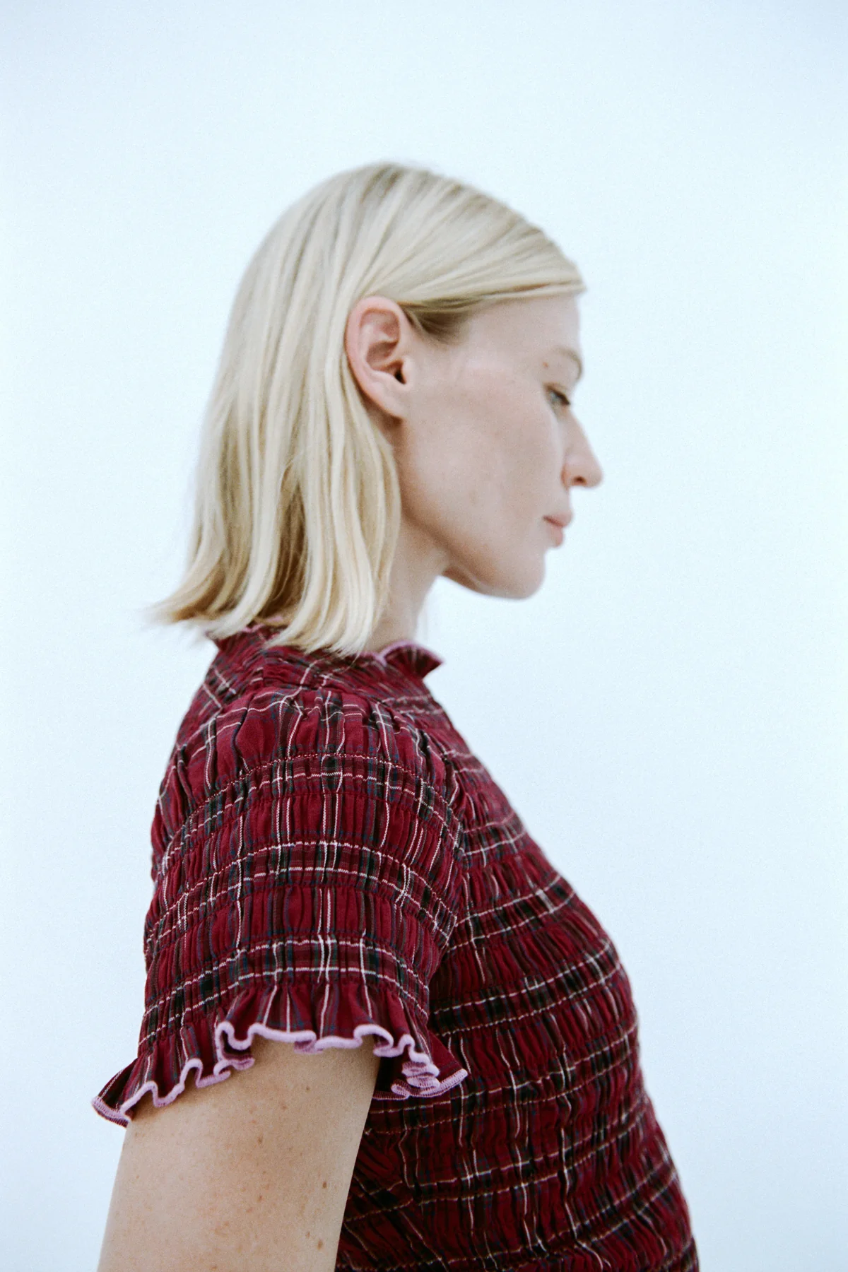 Aubergine Ruched Tee - Image 5