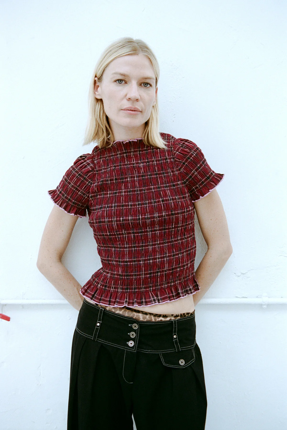 Aubergine Ruched Tee - Image 6