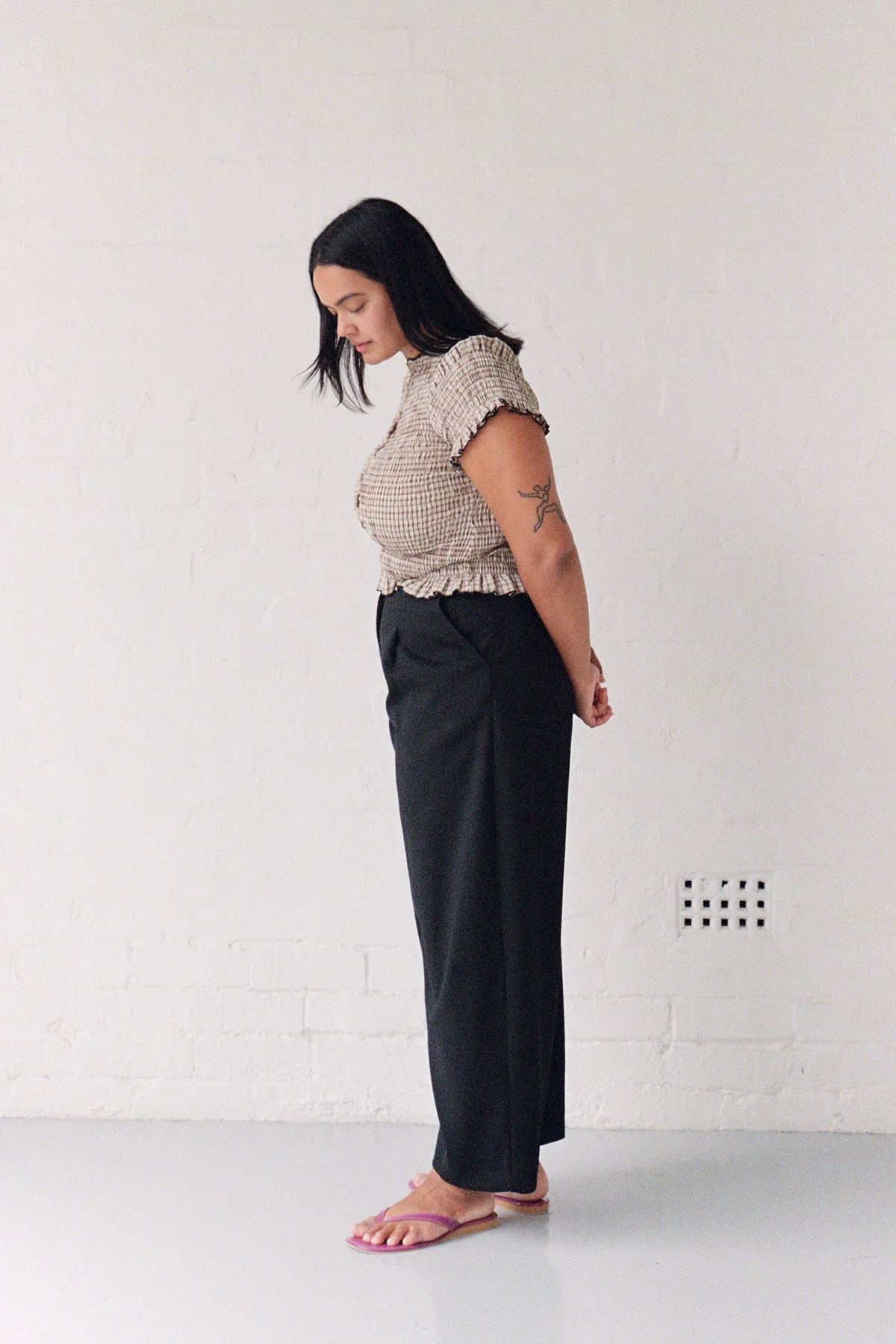 Bamboo Ruched Button Tee - Image 6