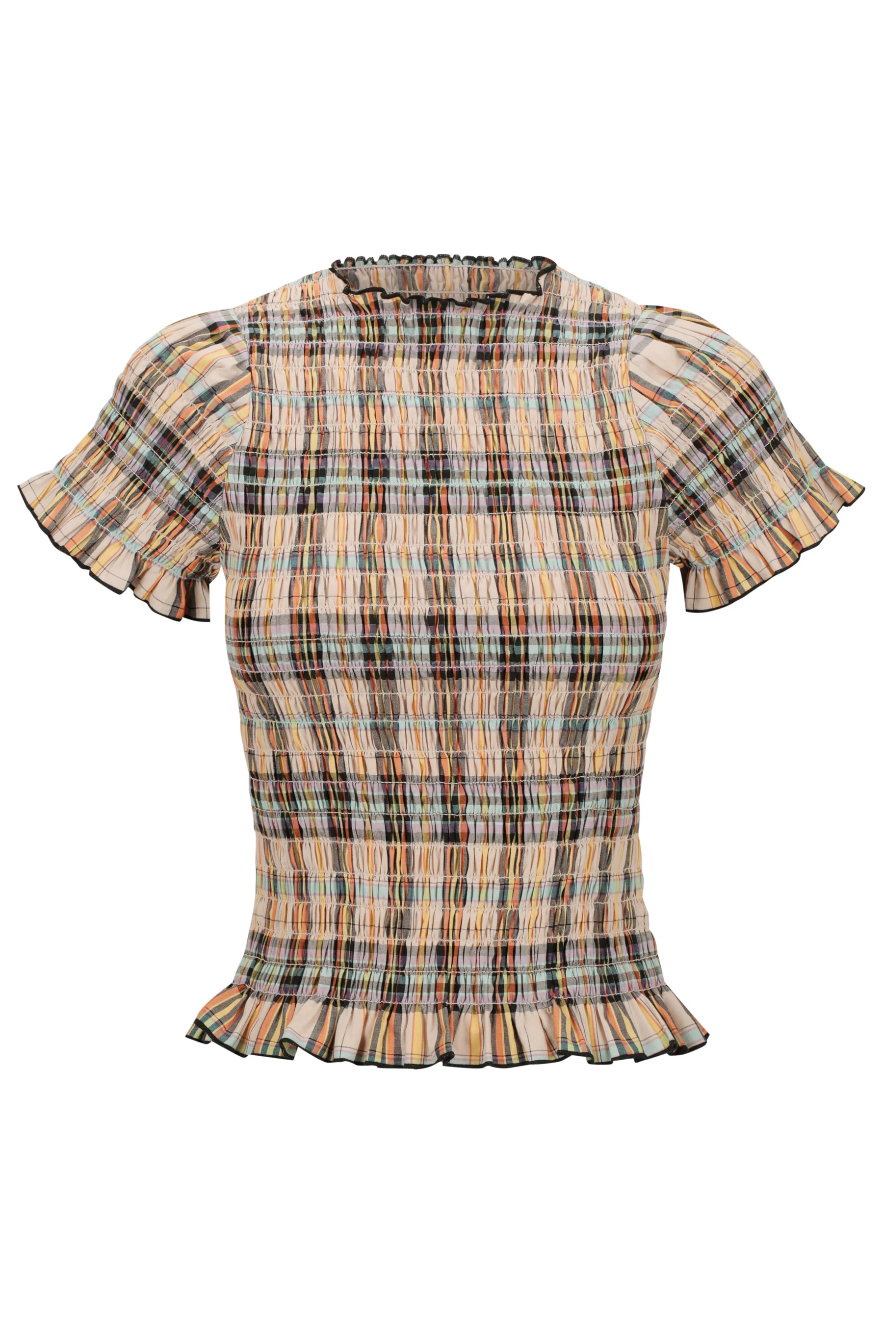 Bertie Plaid Ruched Tee - Image 11
