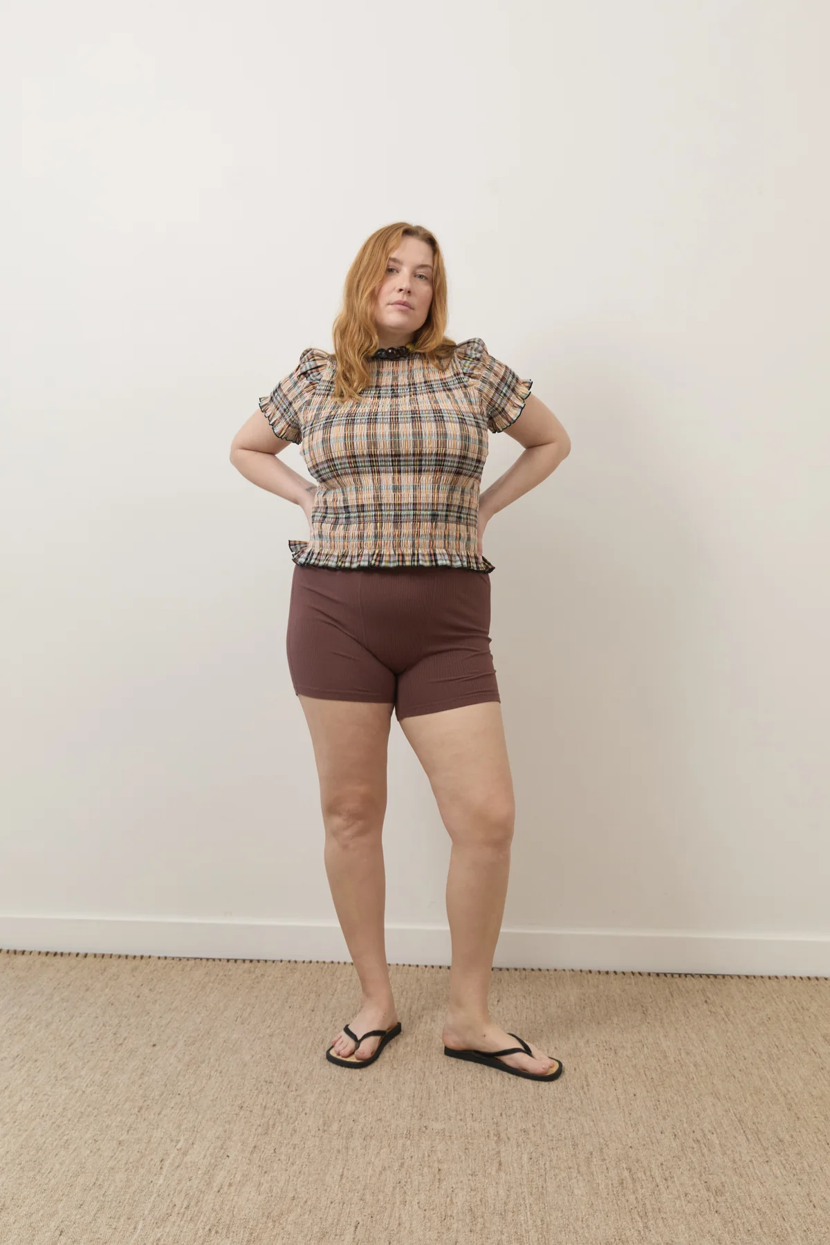 Bertie Plaid Ruched Tee - Image 9