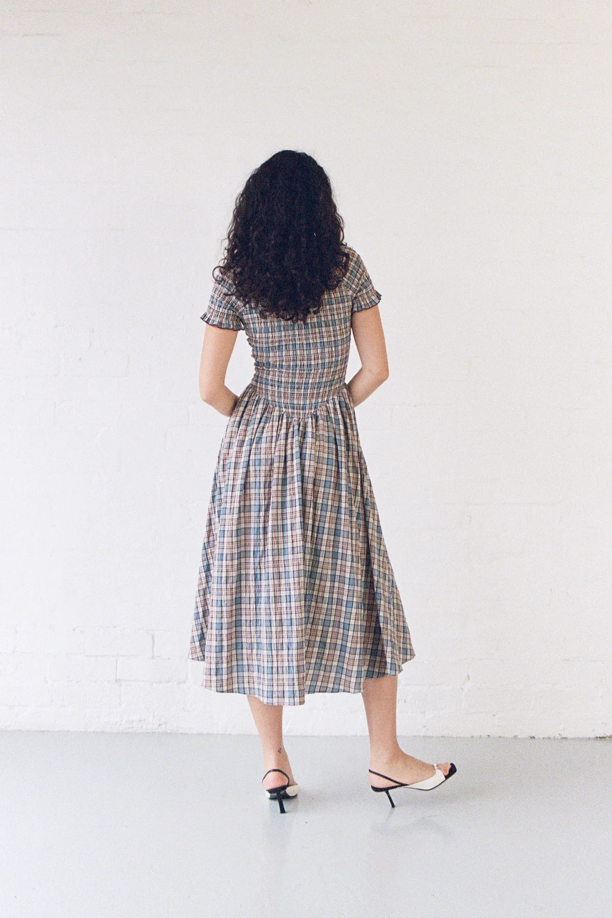 Blue Check Marta Dress - Image 9