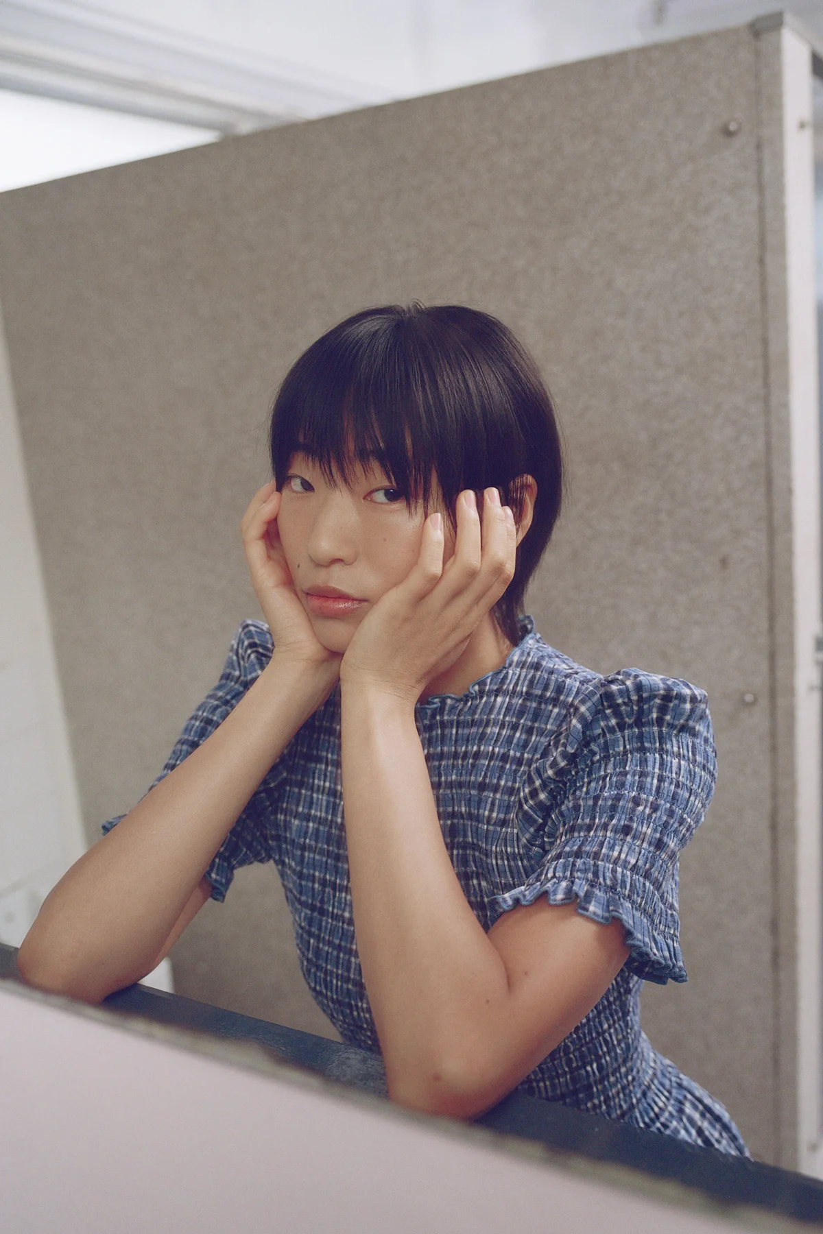 Blue Plaid Button Picnic Dress - Image 5