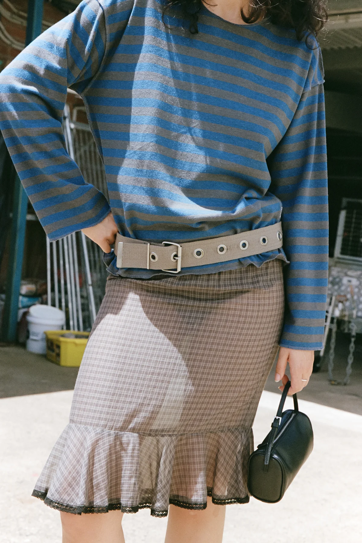 Blue Stripe Hemp Longsleeve - Image 3