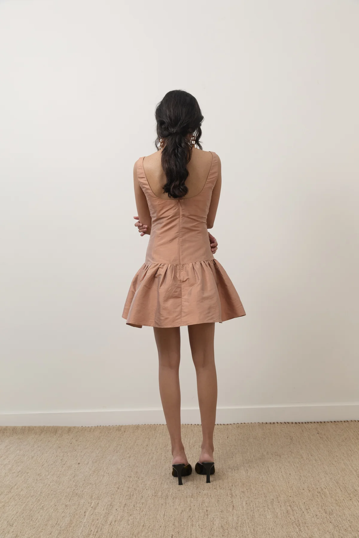 Blush Ophelia Silk Mini Dress [final sale] - Image 3