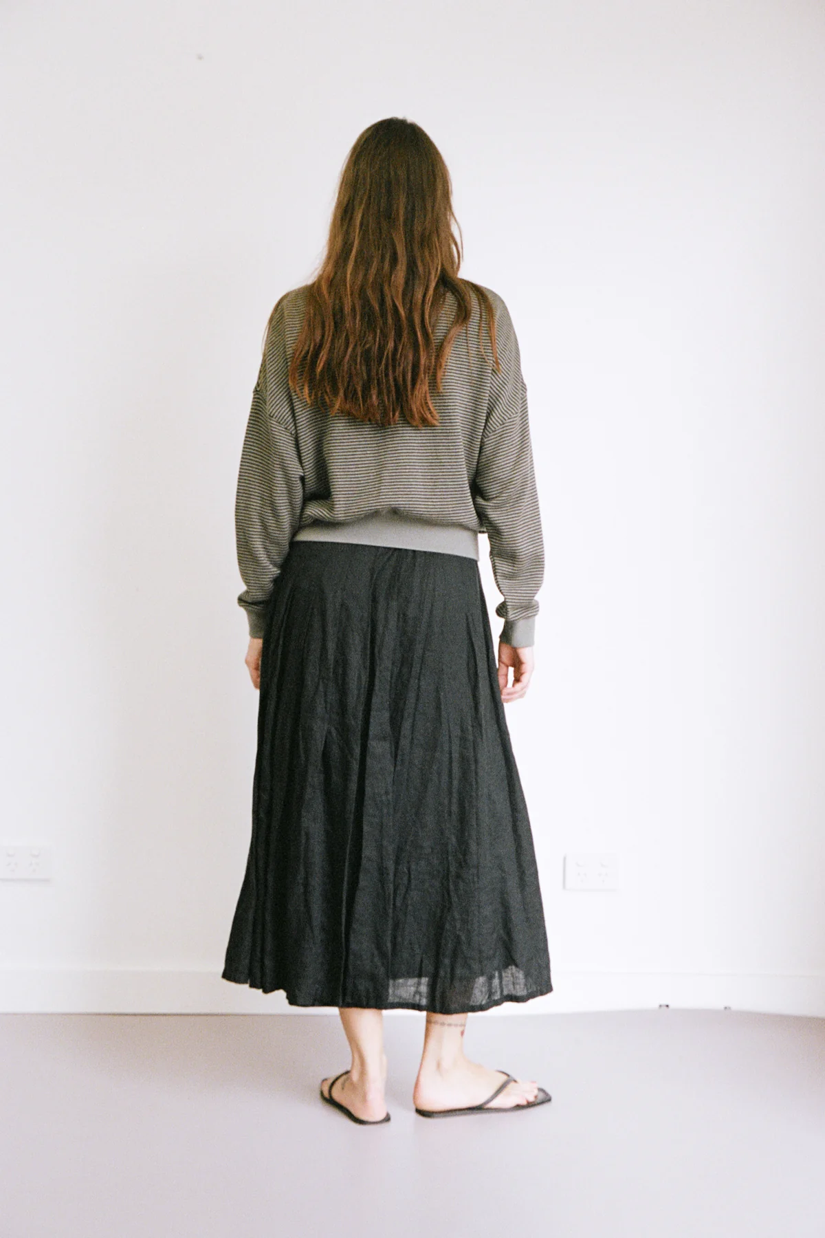 Charcoal Stripe Hemp Crew - Image 8