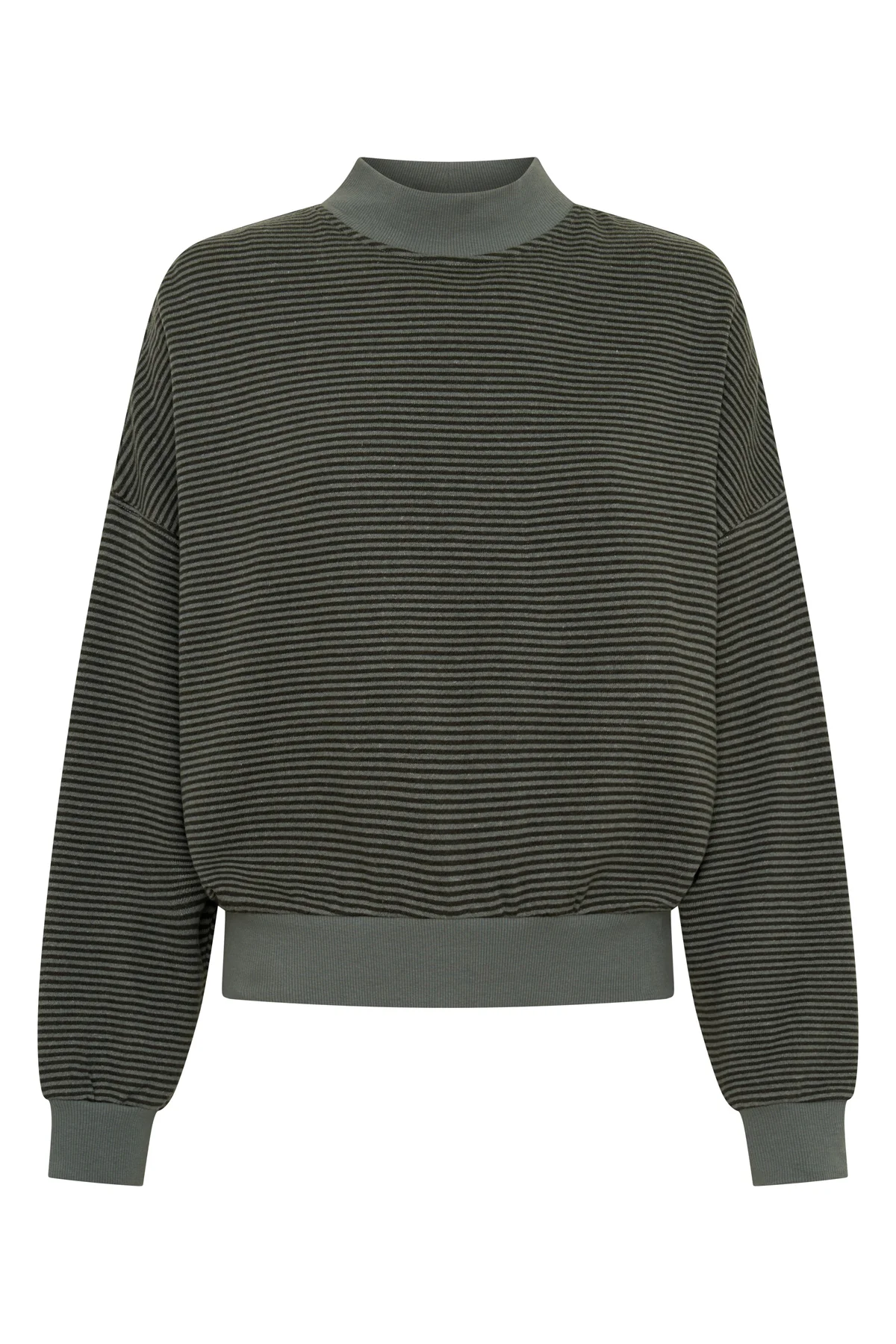 Charcoal Stripe Hemp Crew - Image 9