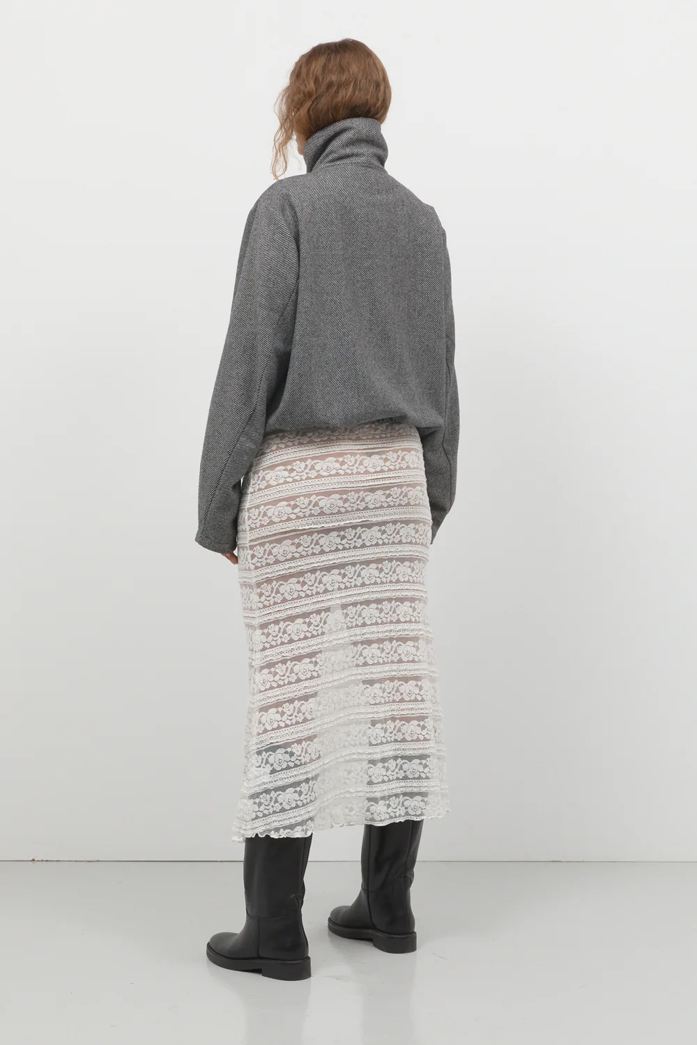 Charcoal Wool Bomber Jacket [final sale] - Image 20