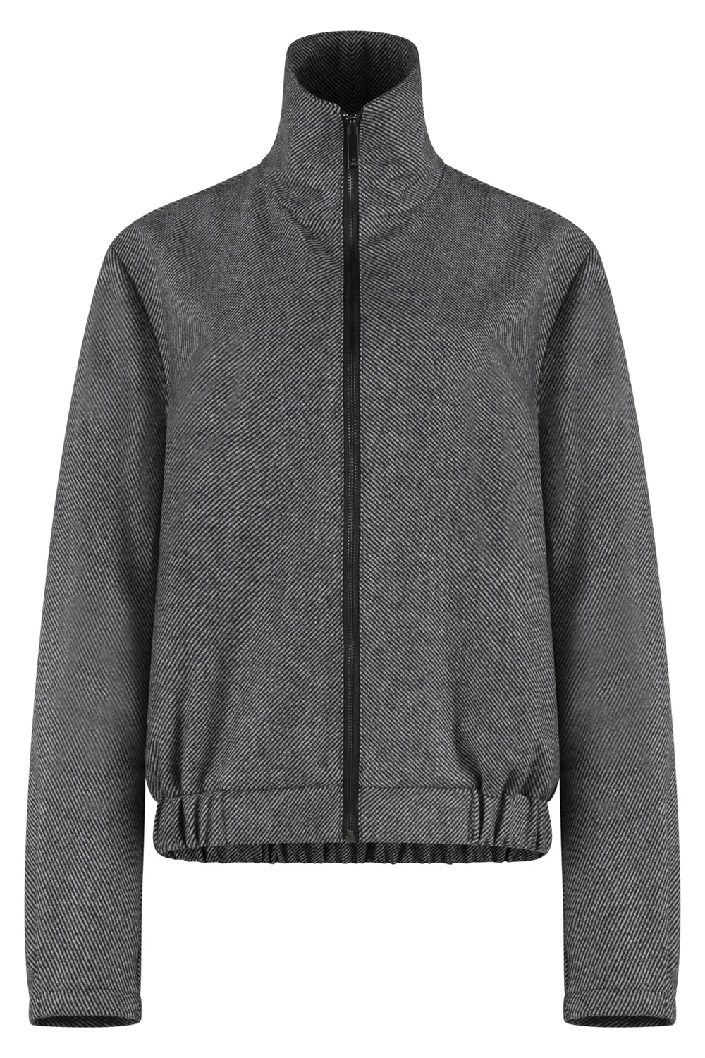 Charcoal Wool Bomber Jacket [final sale] - Image 3
