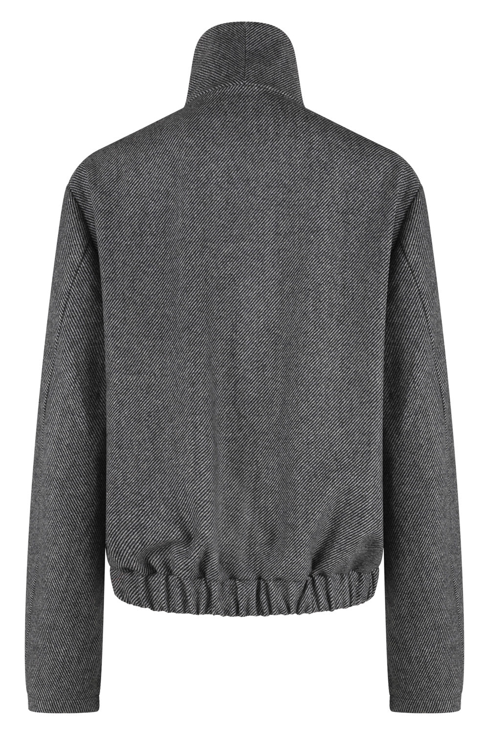 Charcoal Wool Bomber Jacket [final sale] - Image 4