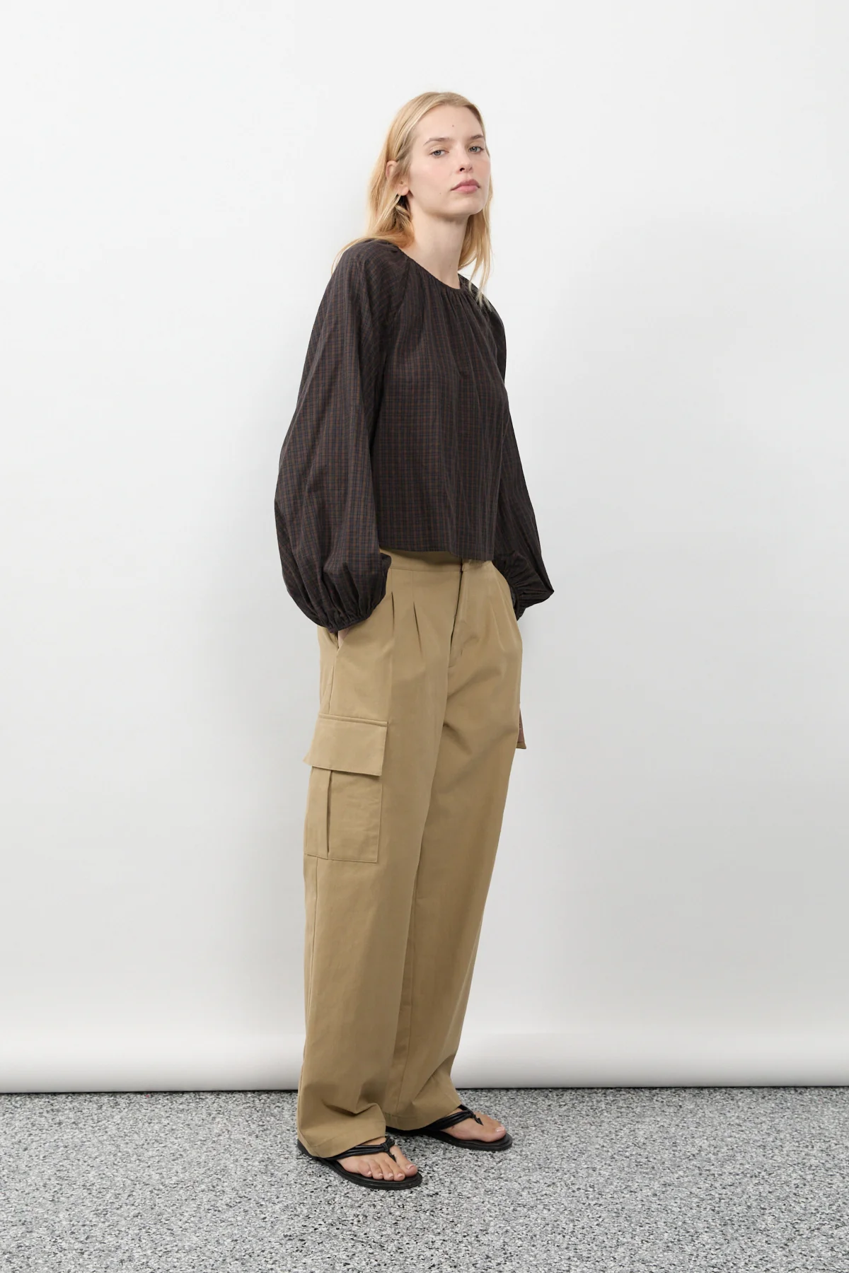 Coffee Plaid Edie Top - Image 10