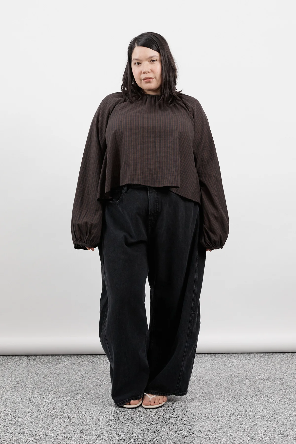 Coffee Plaid Edie Top - Image 11