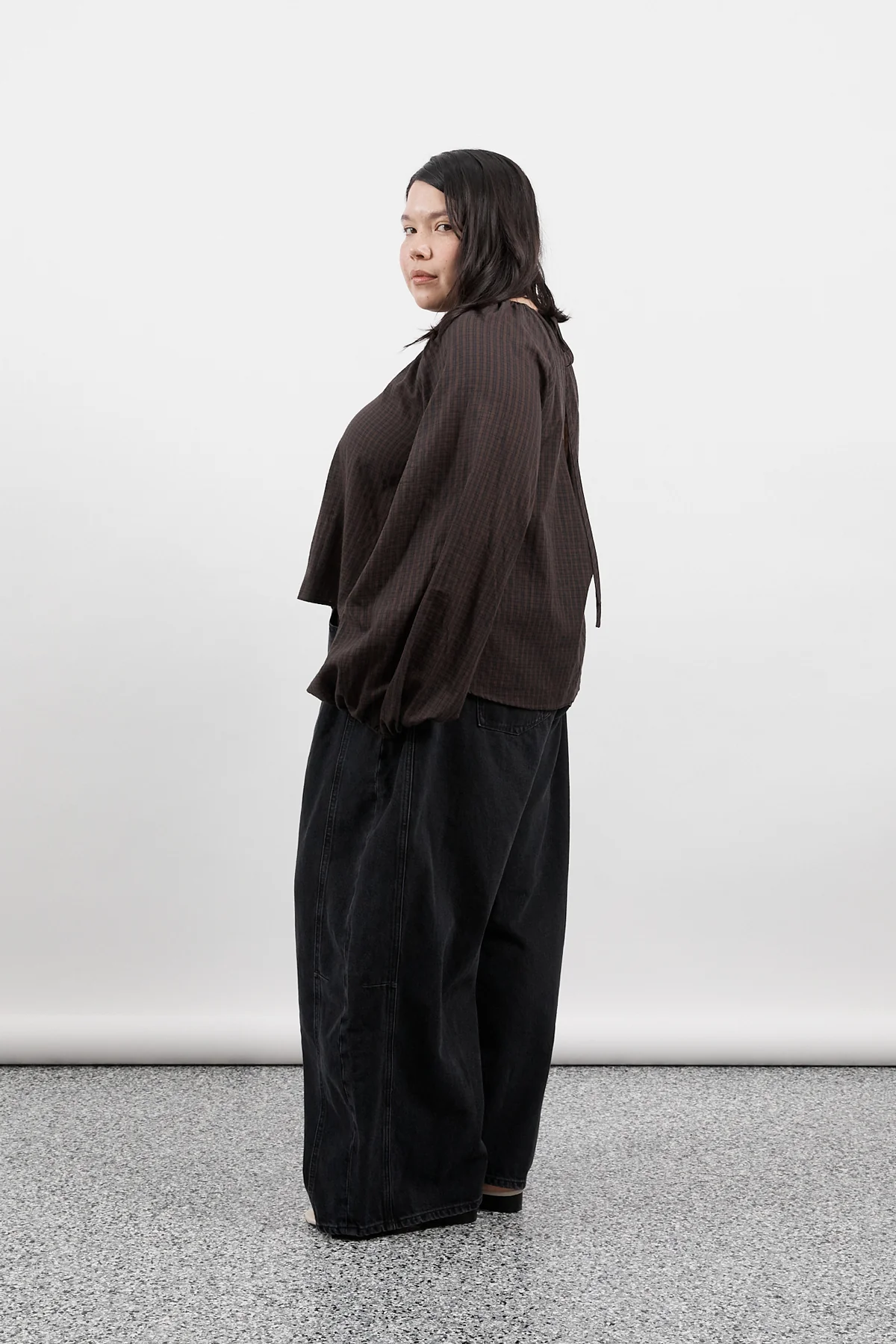 Coffee Plaid Edie Top - Image 12