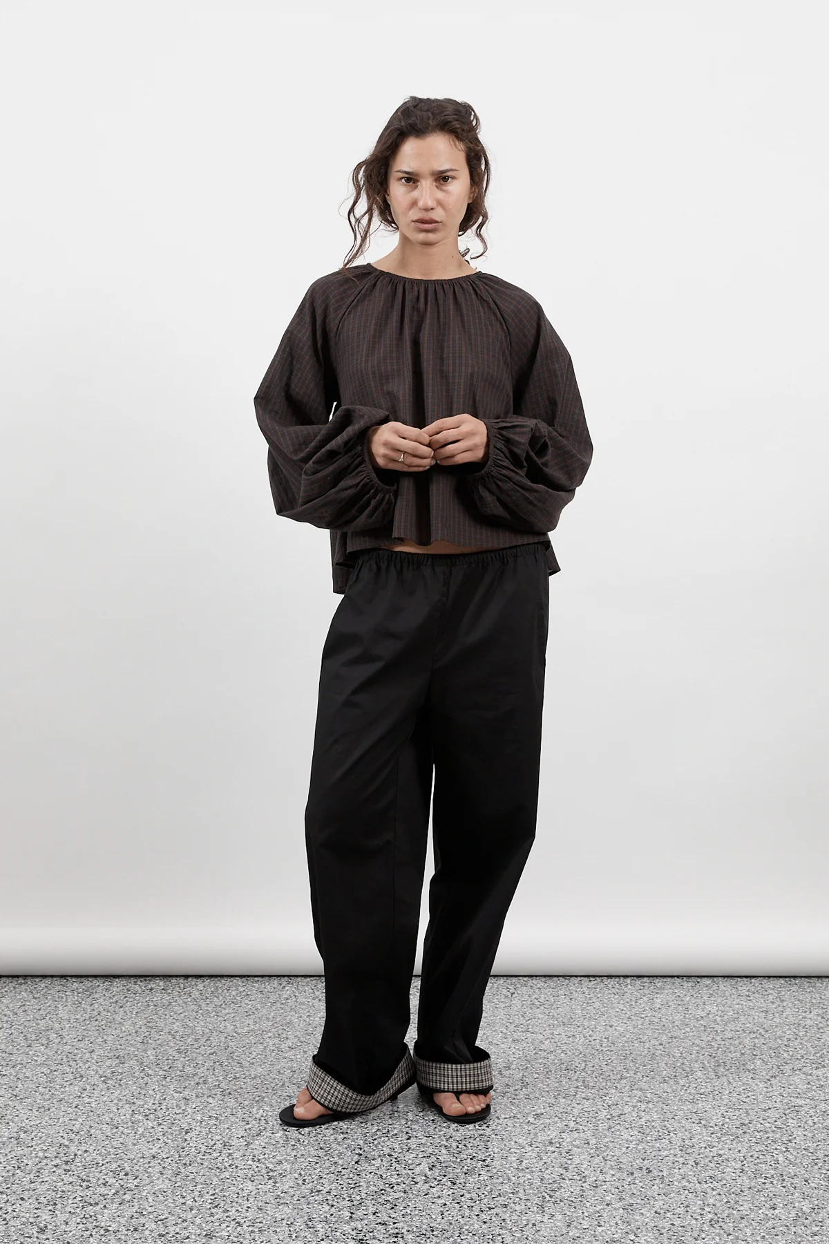 Coffee Plaid Edie Top - Image 13