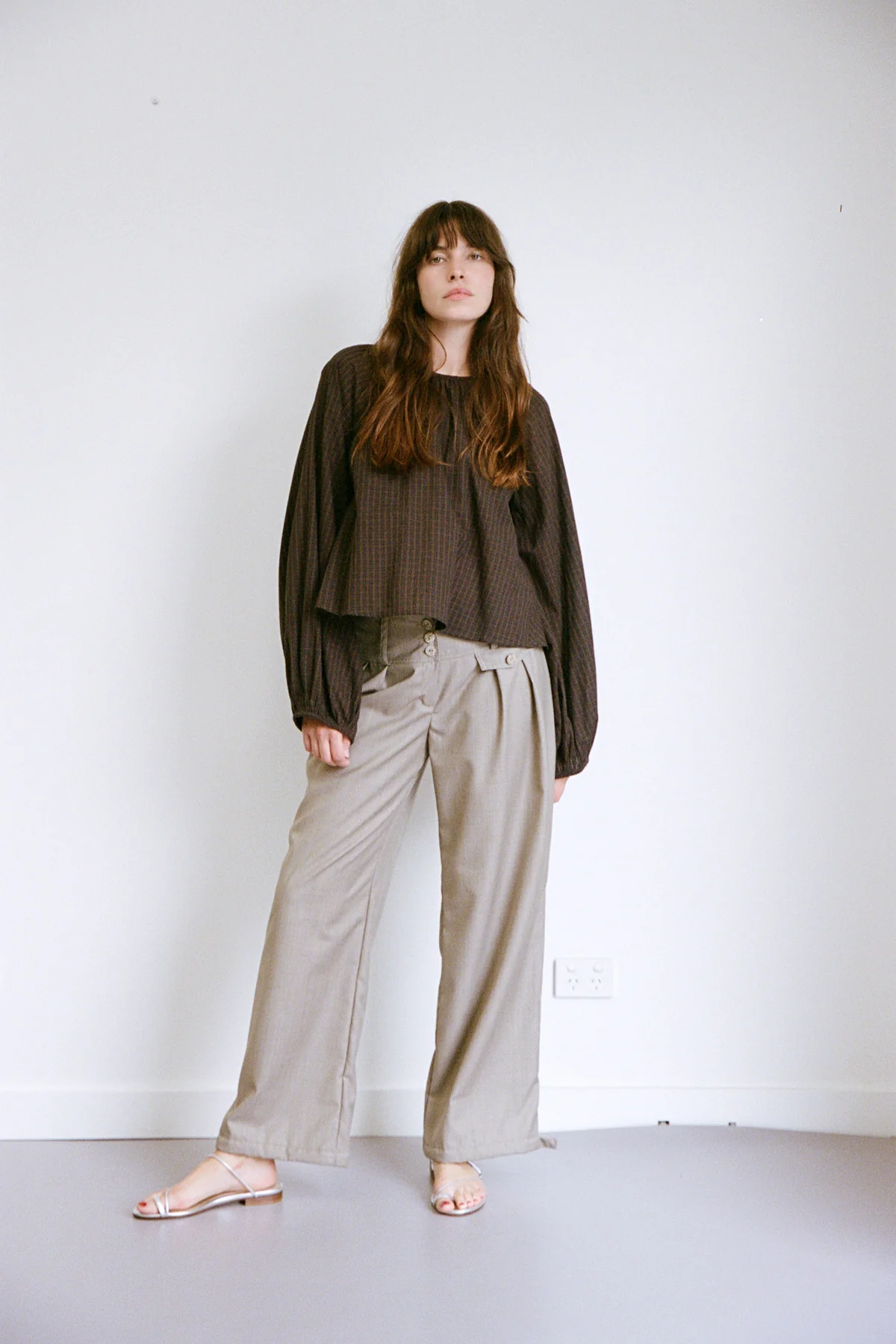 Coffee Plaid Edie Top - Image 3