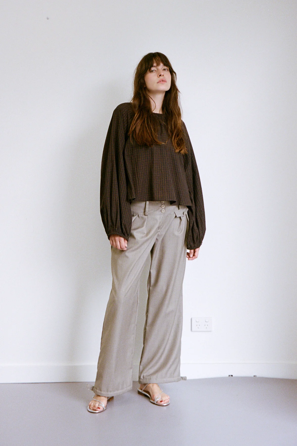 Coffee Plaid Edie Top - Image 5