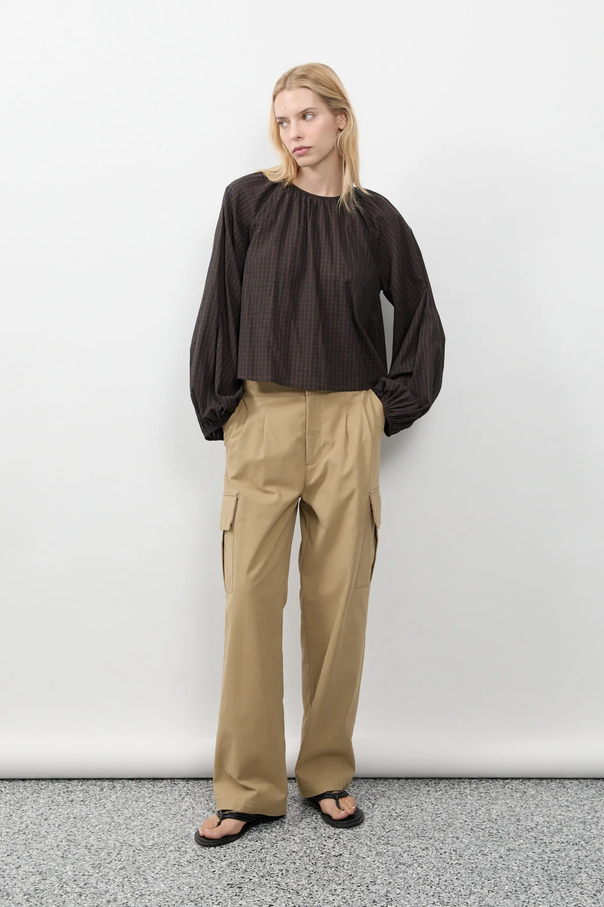 Coffee Plaid Edie Top - Image 9