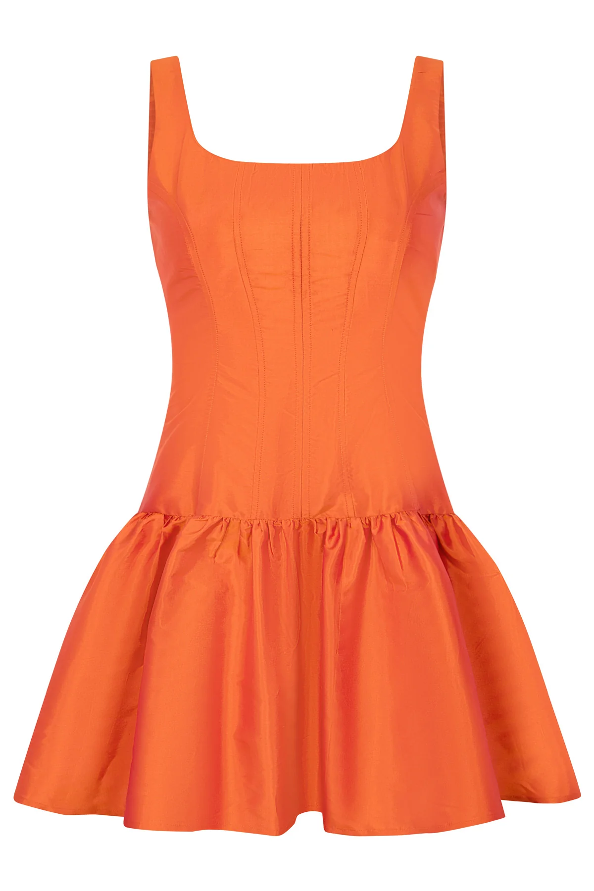 Copper Ophelia Silk Mini Dress [final sale] - Image 5
