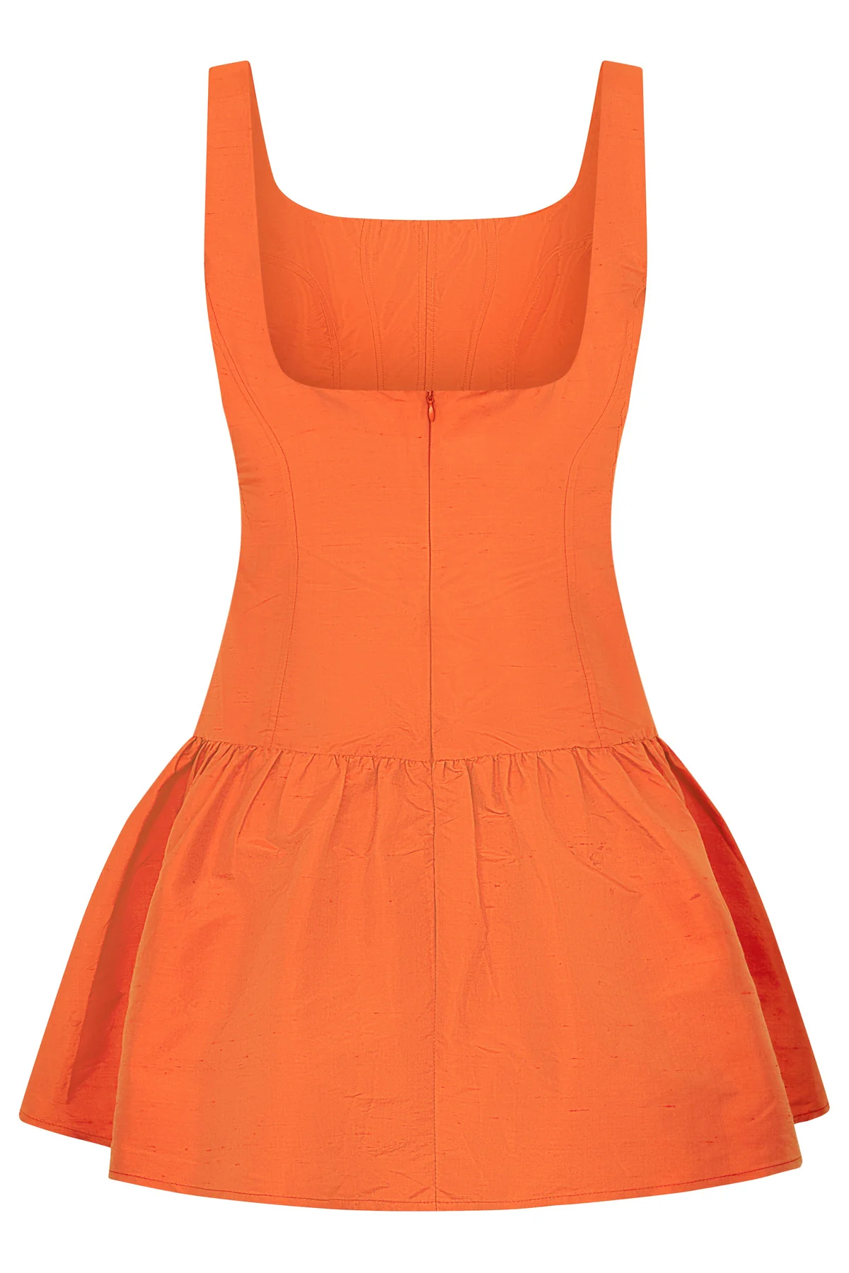 Copper Ophelia Silk Mini Dress [final sale] - Image 6
