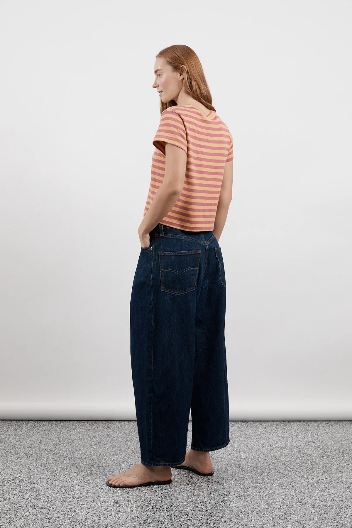 Grapefruit Stripe Hemp Baby Tee [final sale] - Image 10