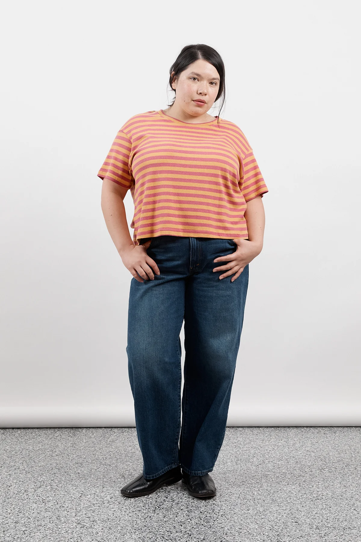 Grapefruit Stripe Hemp Baby Tee [final sale] - Image 11