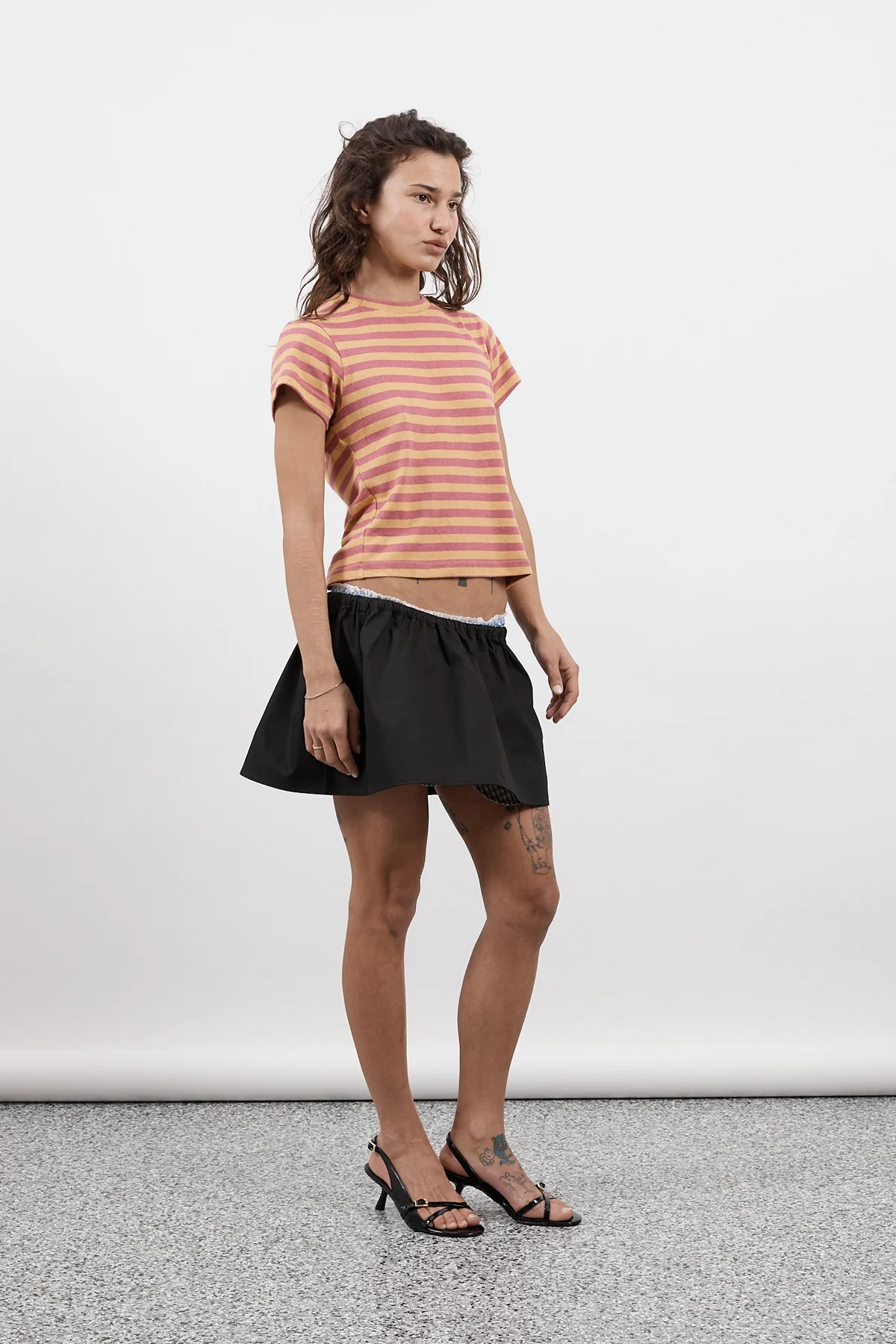 Grapefruit Stripe Hemp Baby Tee [final sale] - Image 5