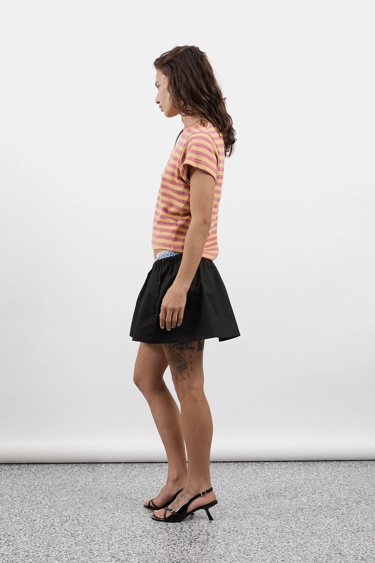 Grapefruit Stripe Hemp Baby Tee [final sale] - Image 7