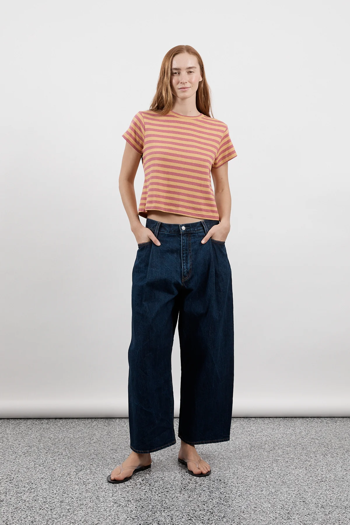 Grapefruit Stripe Hemp Baby Tee [final sale] - Image 8