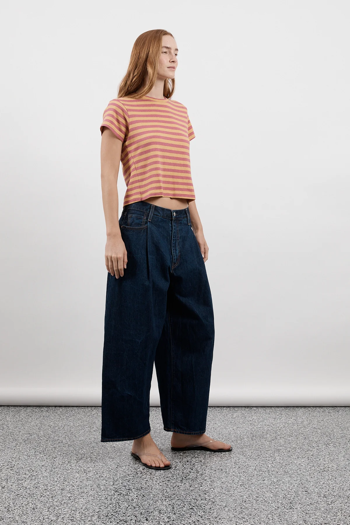Grapefruit Stripe Hemp Baby Tee [final sale] - Image 9