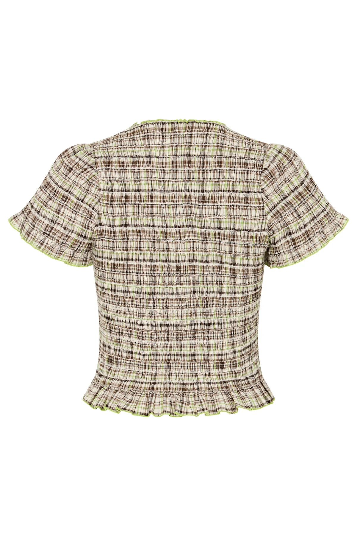 Honeydew Plaid Ruched Tee - Image 17