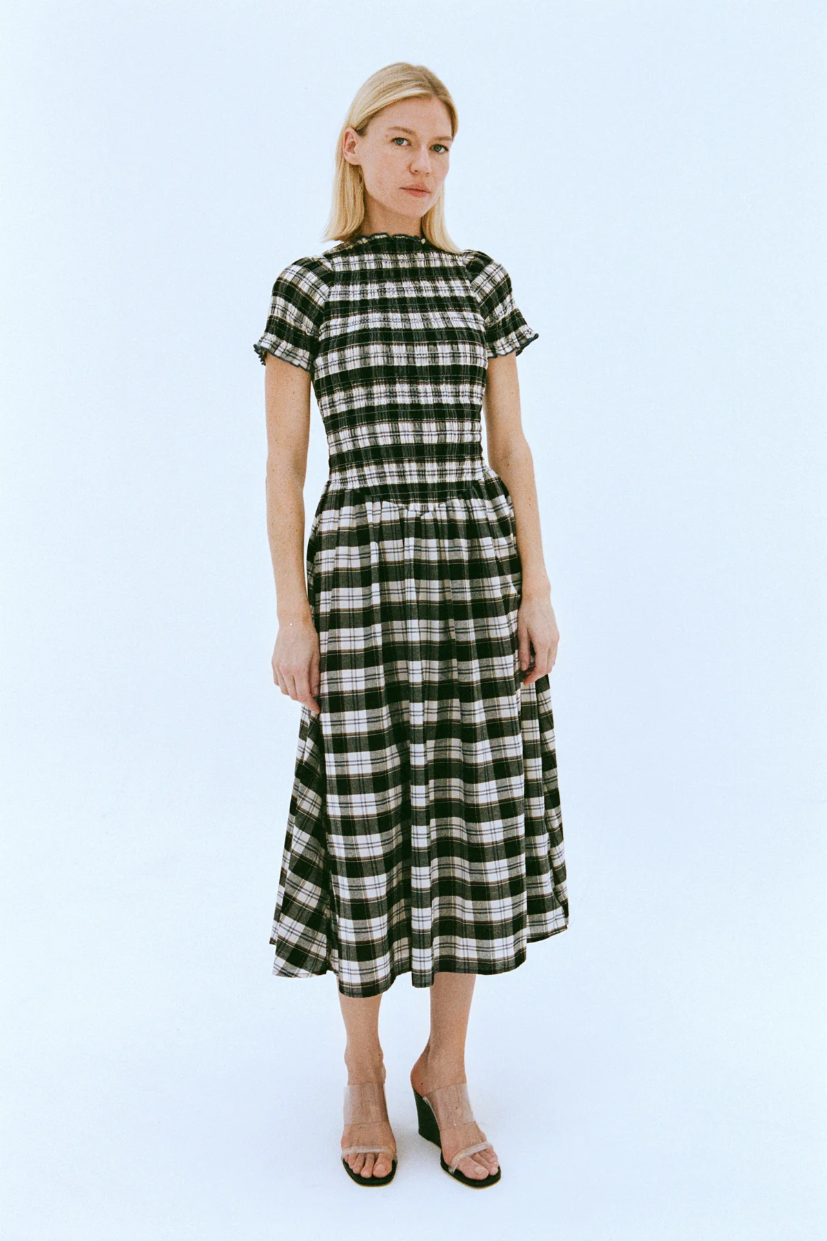 Ink Plaid Marta Dress - Image 3