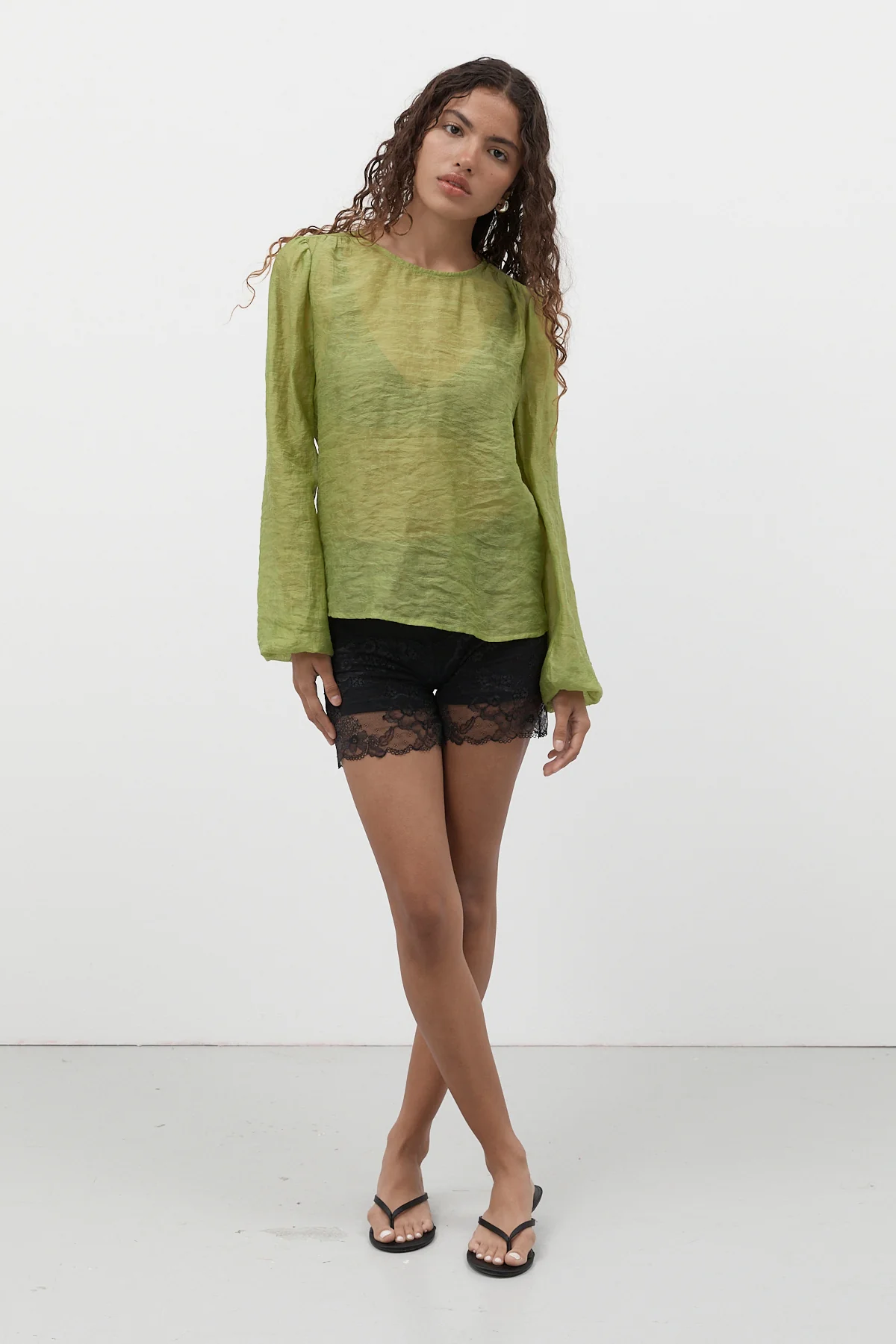 Jade Garden Jacquard Blouse [final sale] - Image 7