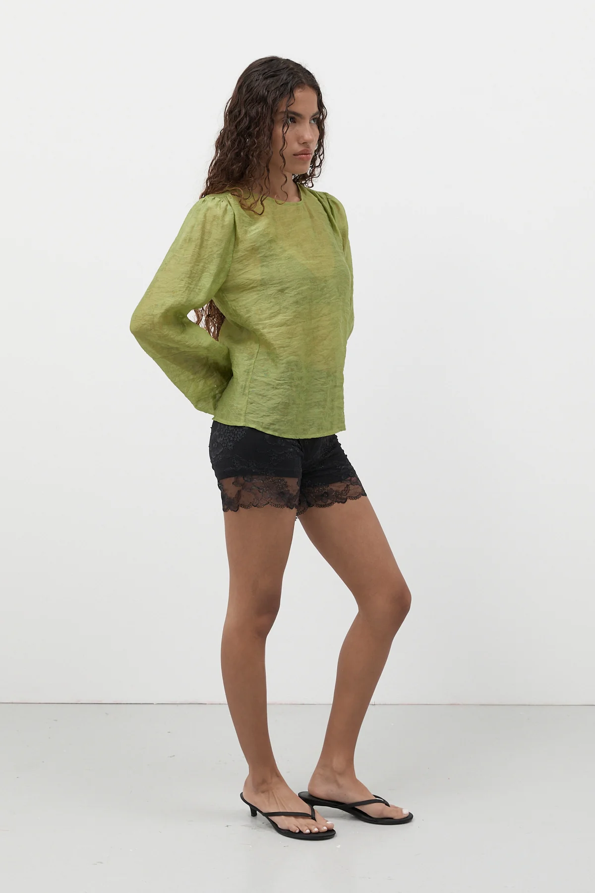 Jade Garden Jacquard Blouse [final sale] - Image 8