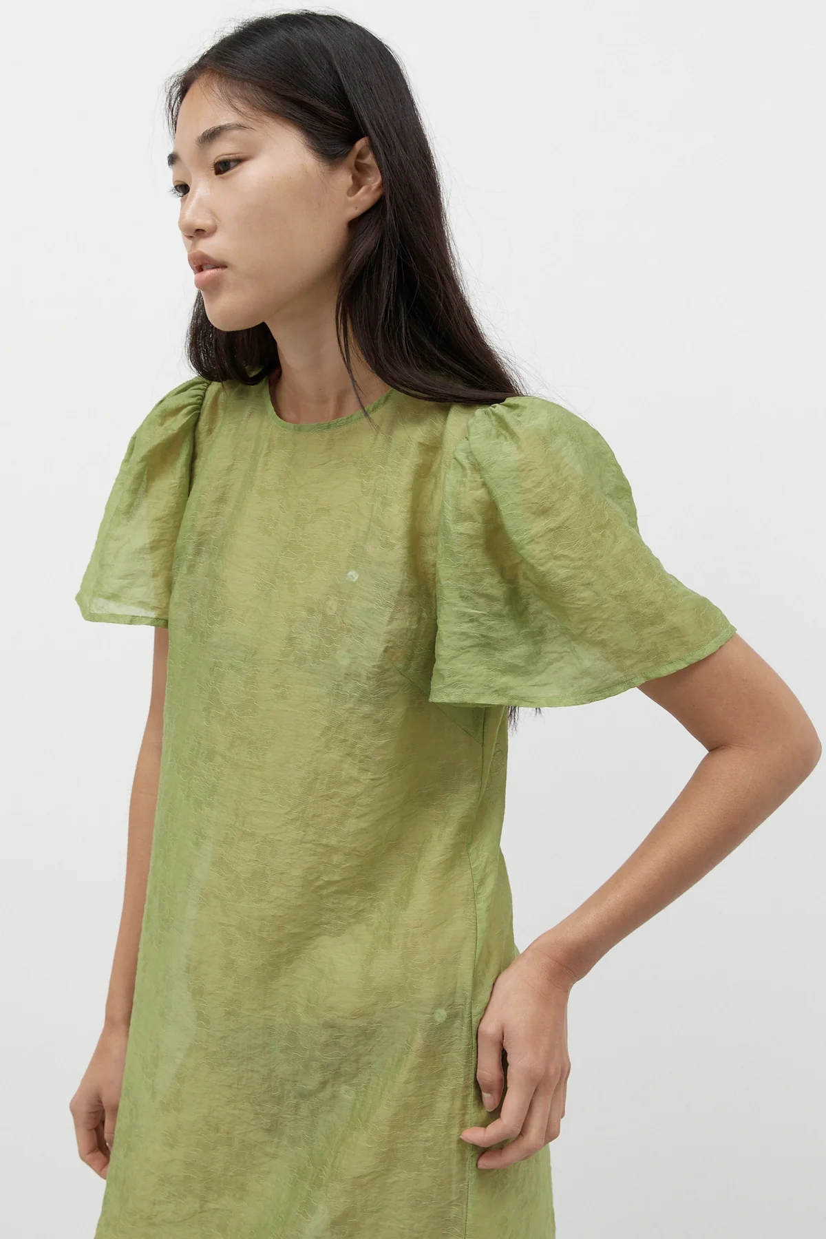 Jade Garden Jacquard Dress - Image 12
