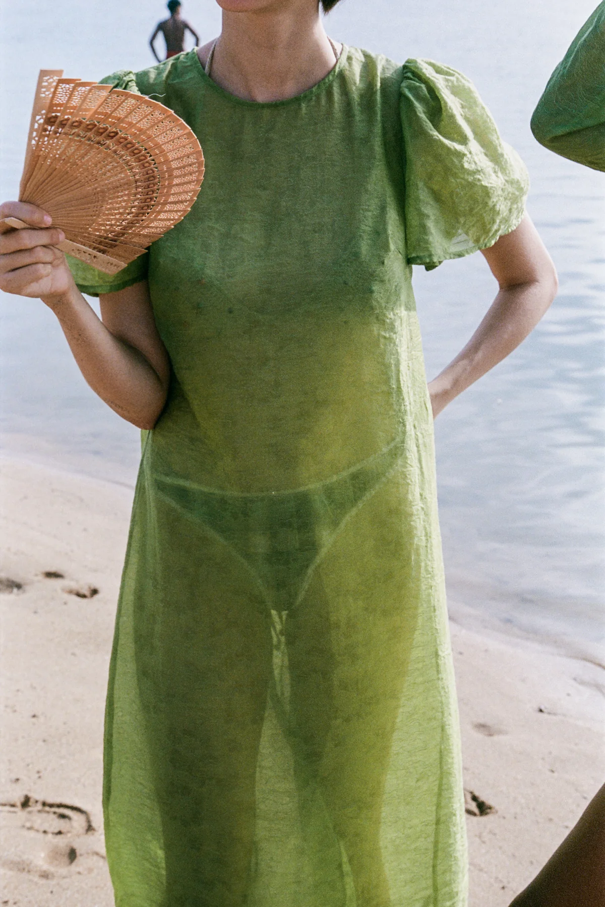Jade Garden Jacquard Dress - Image 7