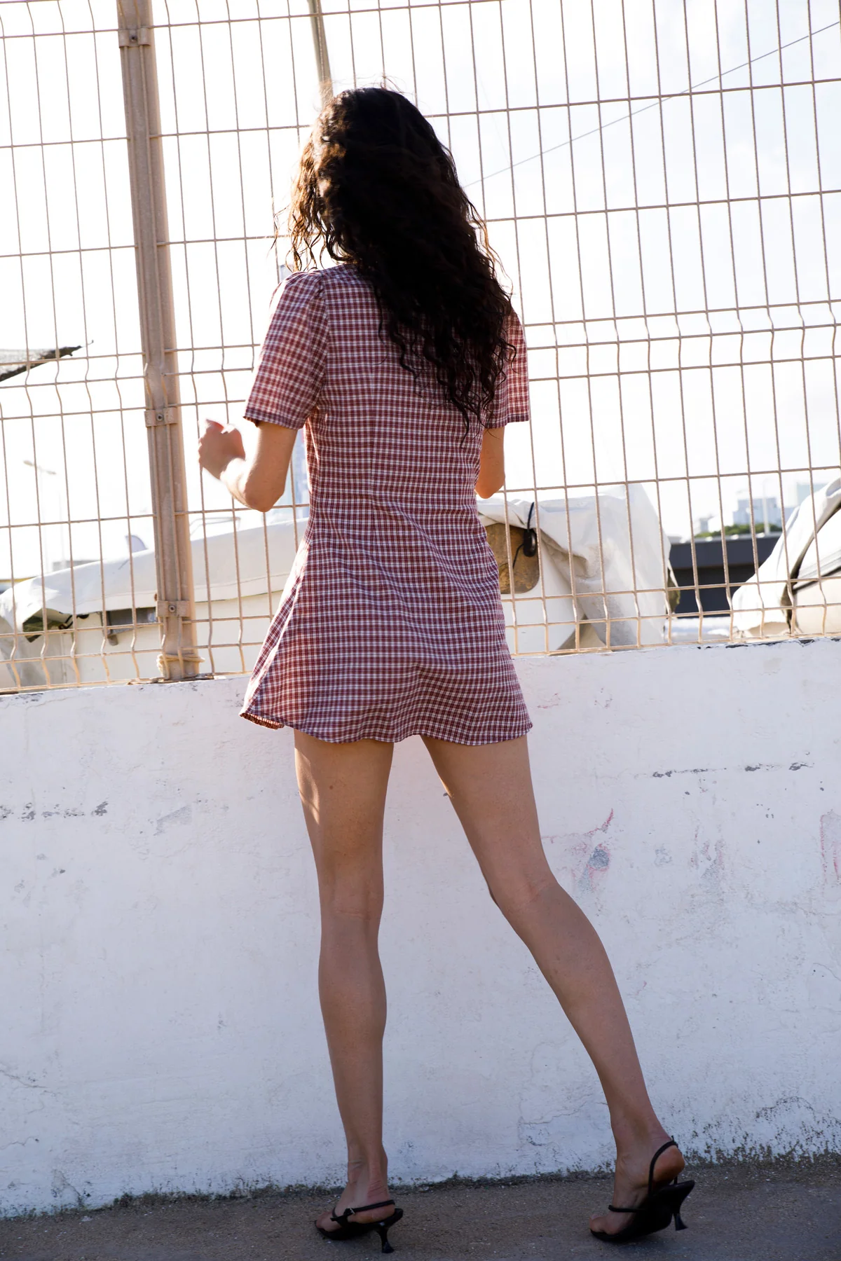 Jam Gingham Button Front Dress [final sale] - Image 5