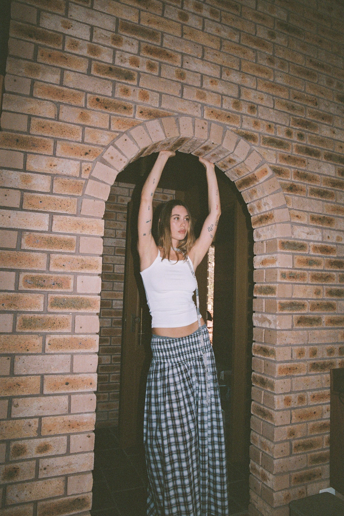 Liquorice Plaid Ruched Skirt [final sale] - Image 5