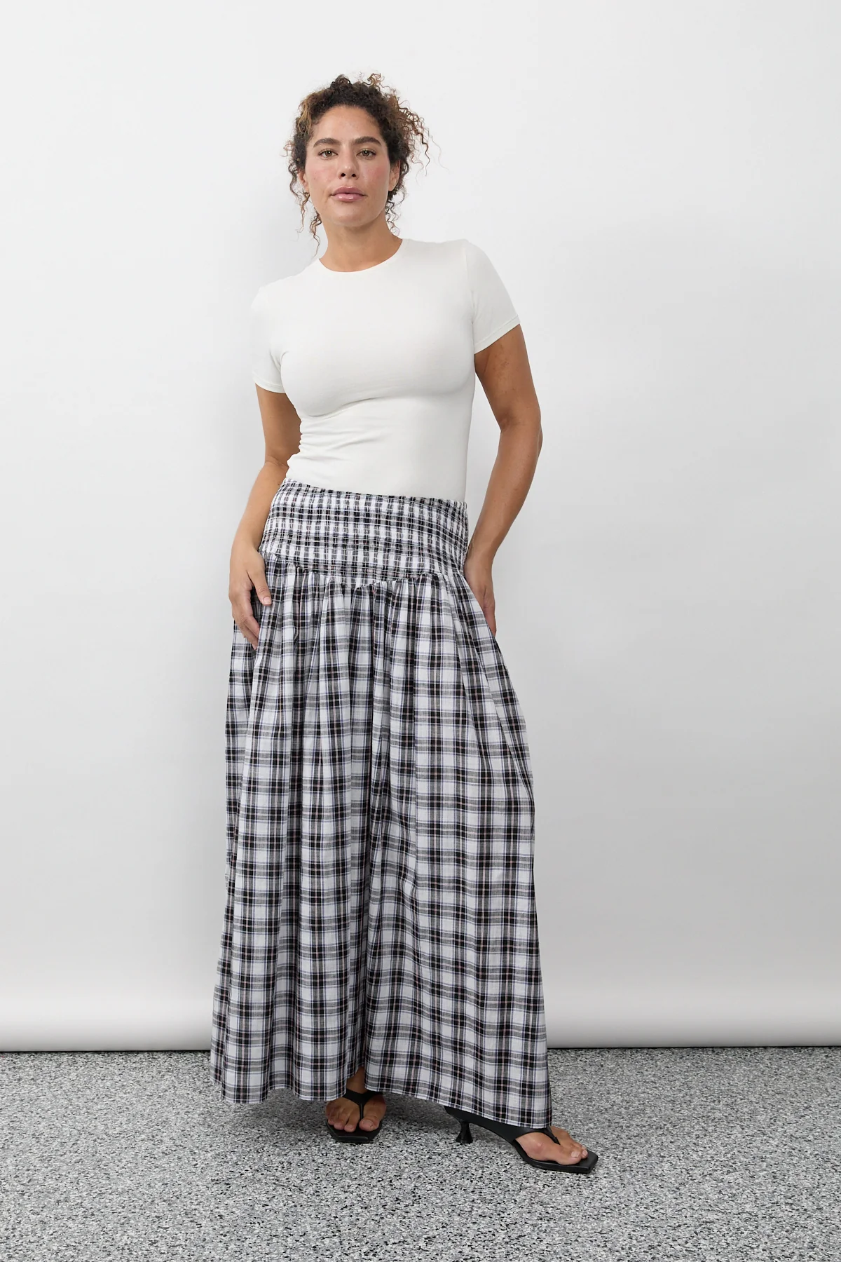 Liquorice Plaid Ruched Skirt [final sale] - Image 8