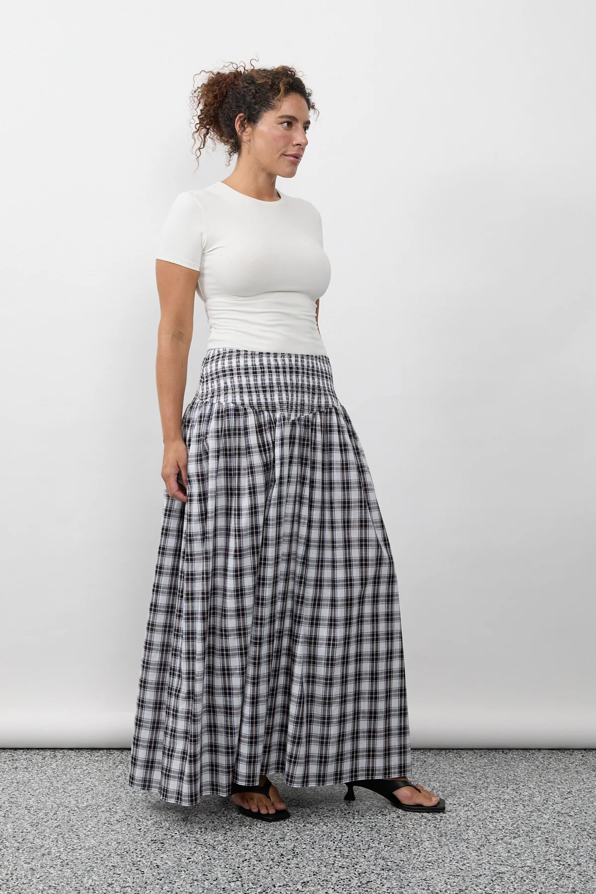 Liquorice Plaid Ruched Skirt [final sale] - Image 9