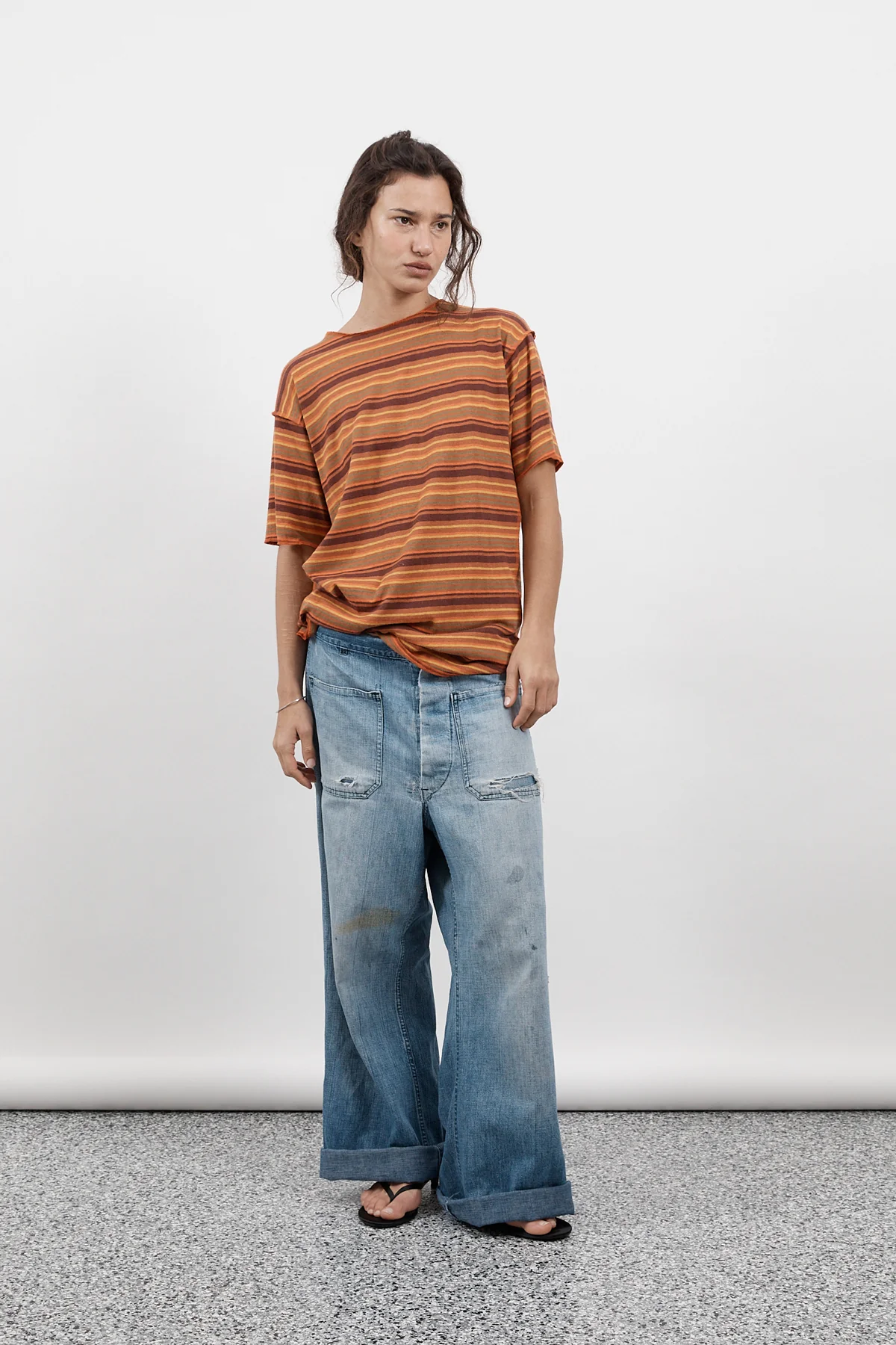 Marigold Stripe Hemp Tee [final sale] - Image 10