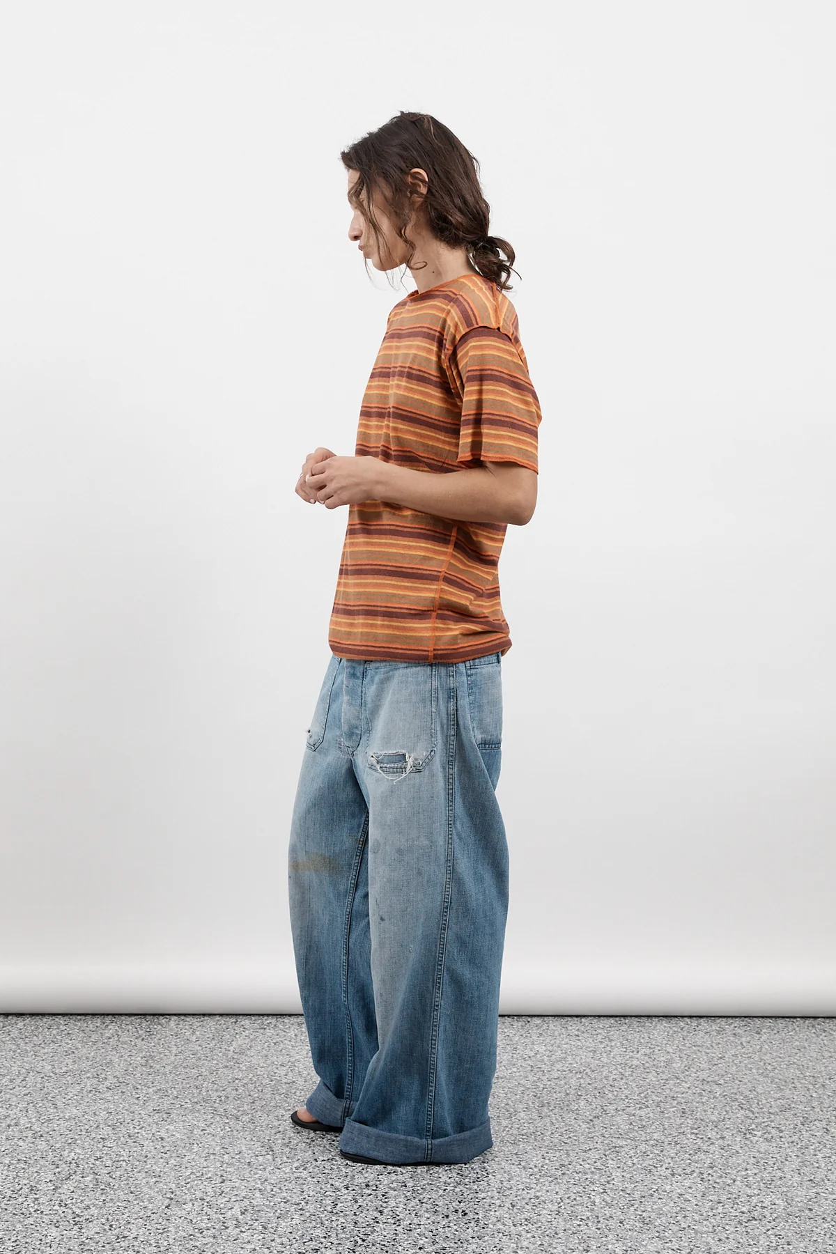 Marigold Stripe Hemp Tee [final sale] - Image 12
