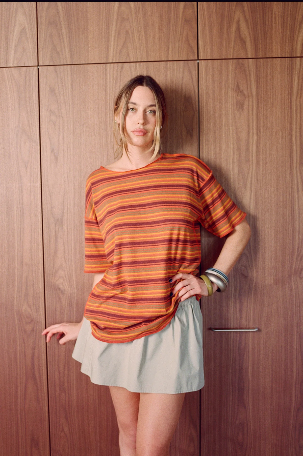 Marigold Stripe Hemp Tee [final sale] - Image 4