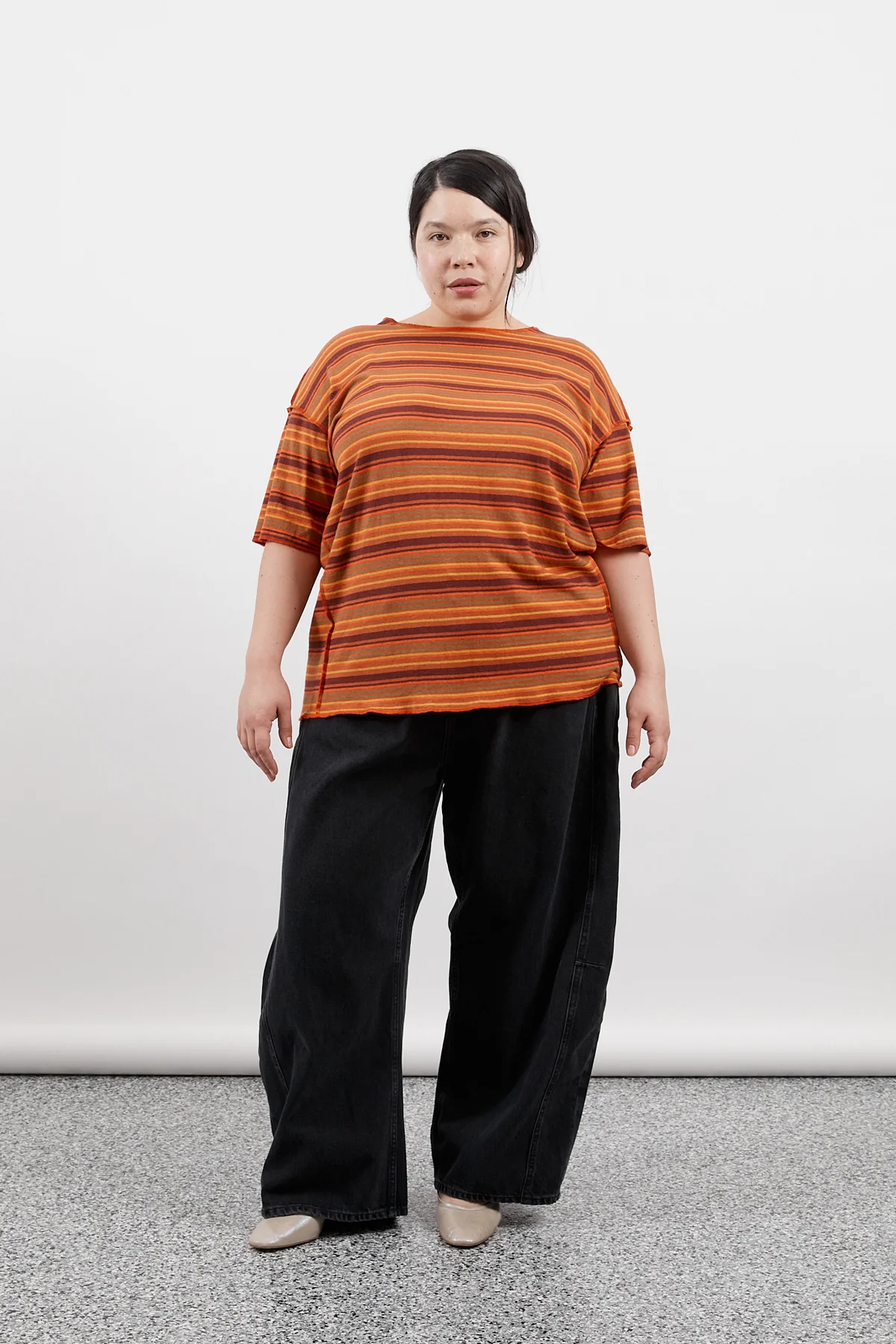 Marigold Stripe Hemp Tee [final sale] - Image 7