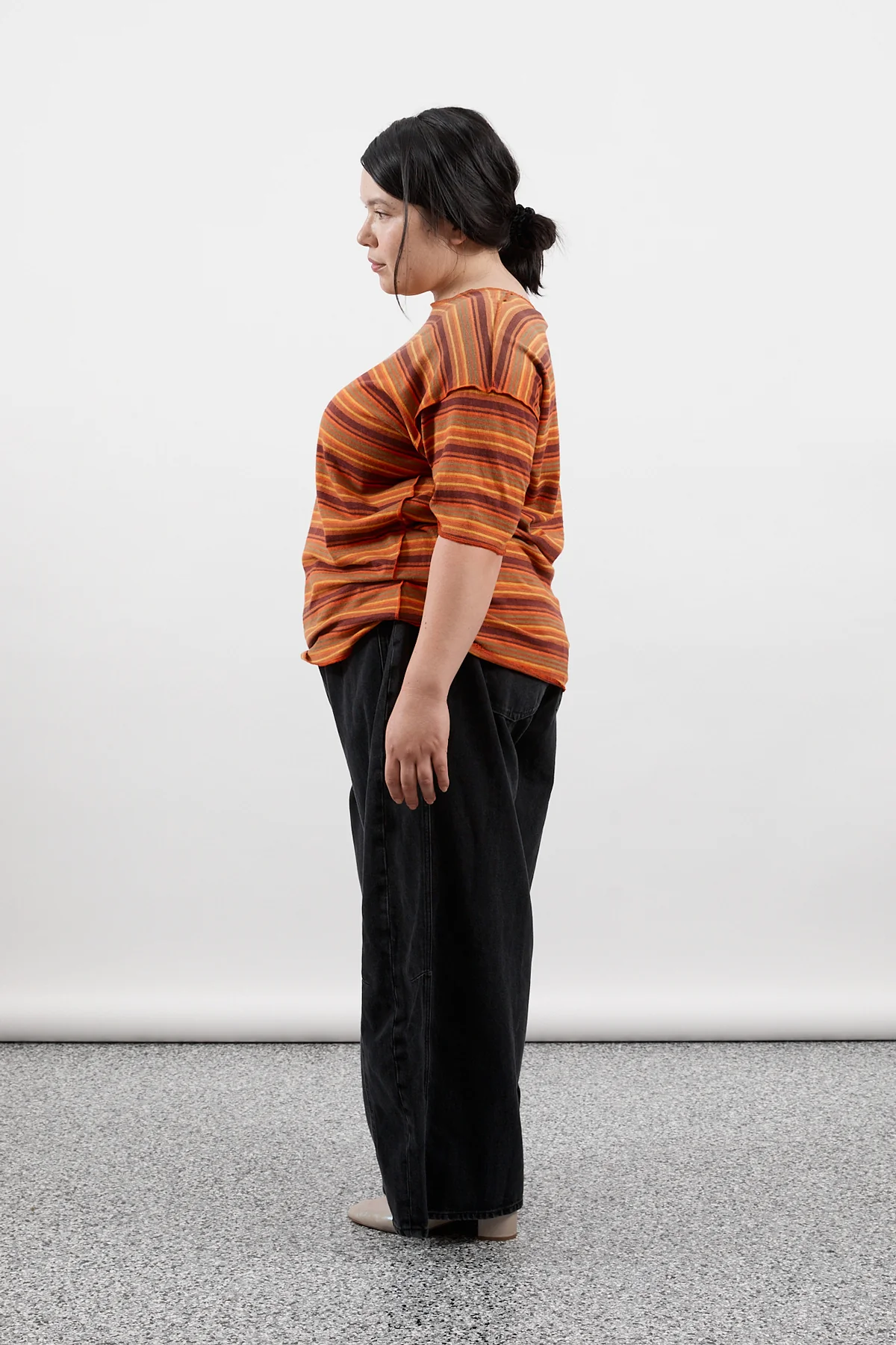 Marigold Stripe Hemp Tee [final sale] - Image 9
