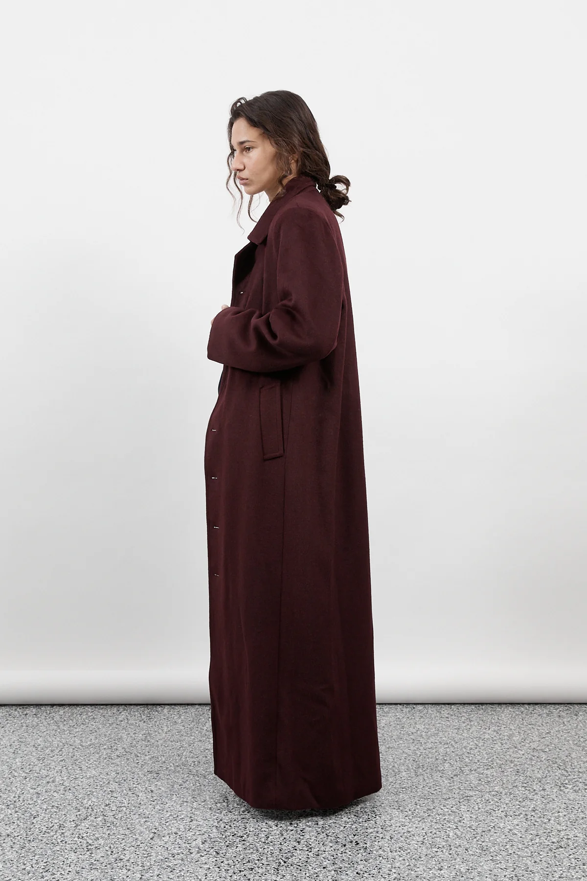 Merlot Long Wool Coat [final sale] - Image 11