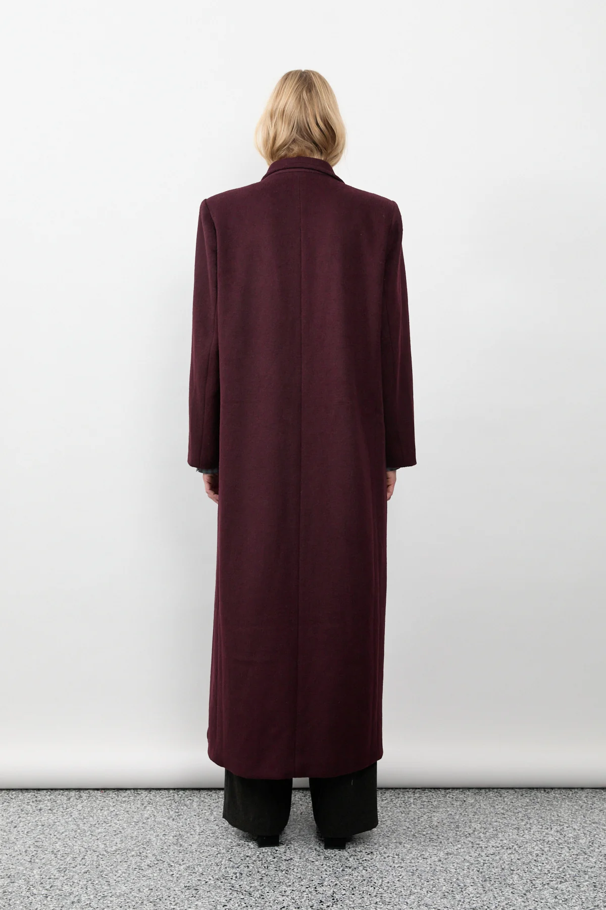 Merlot Long Wool Coat [final sale] - Image 15