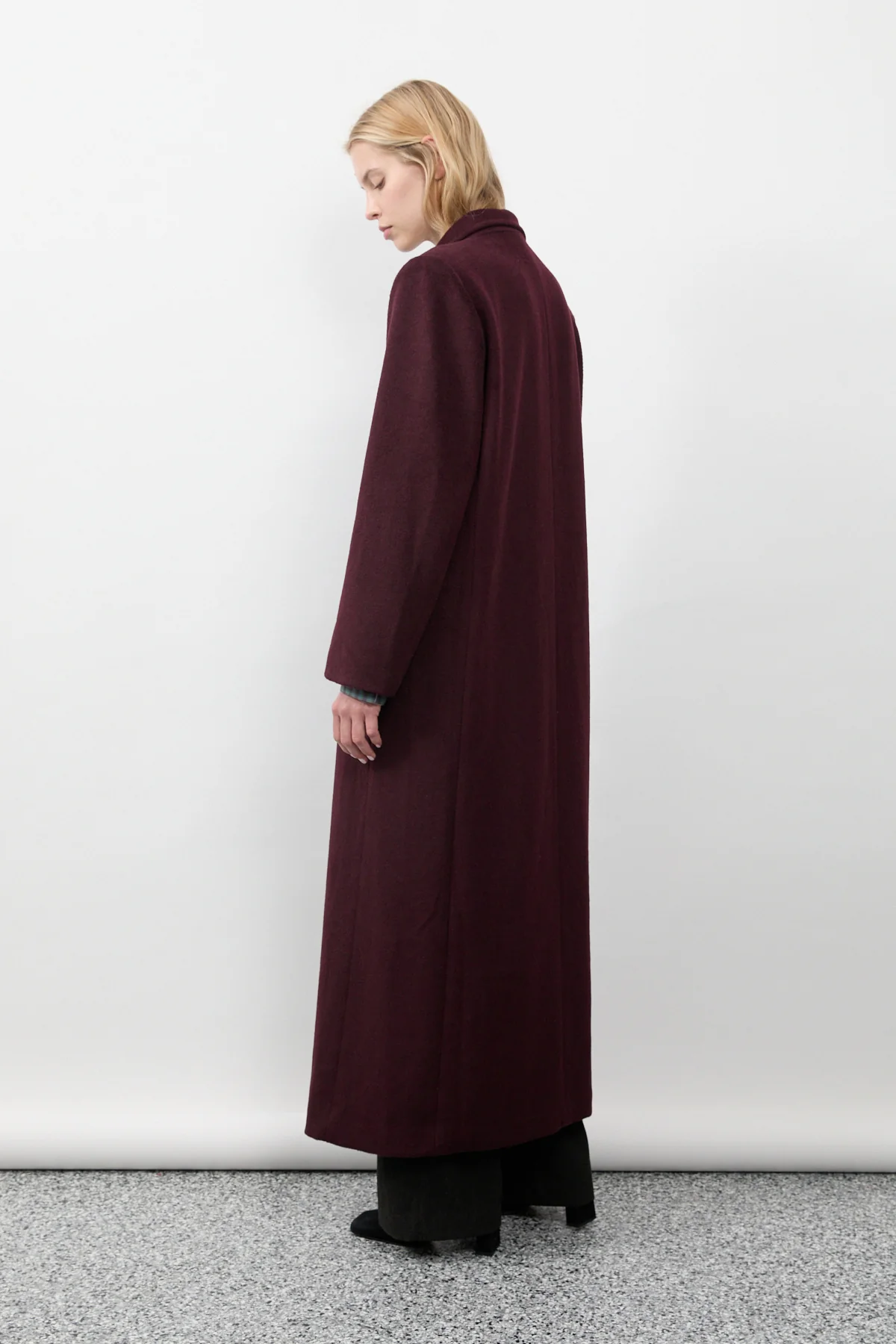 Merlot Long Wool Coat [final sale] - Image 16